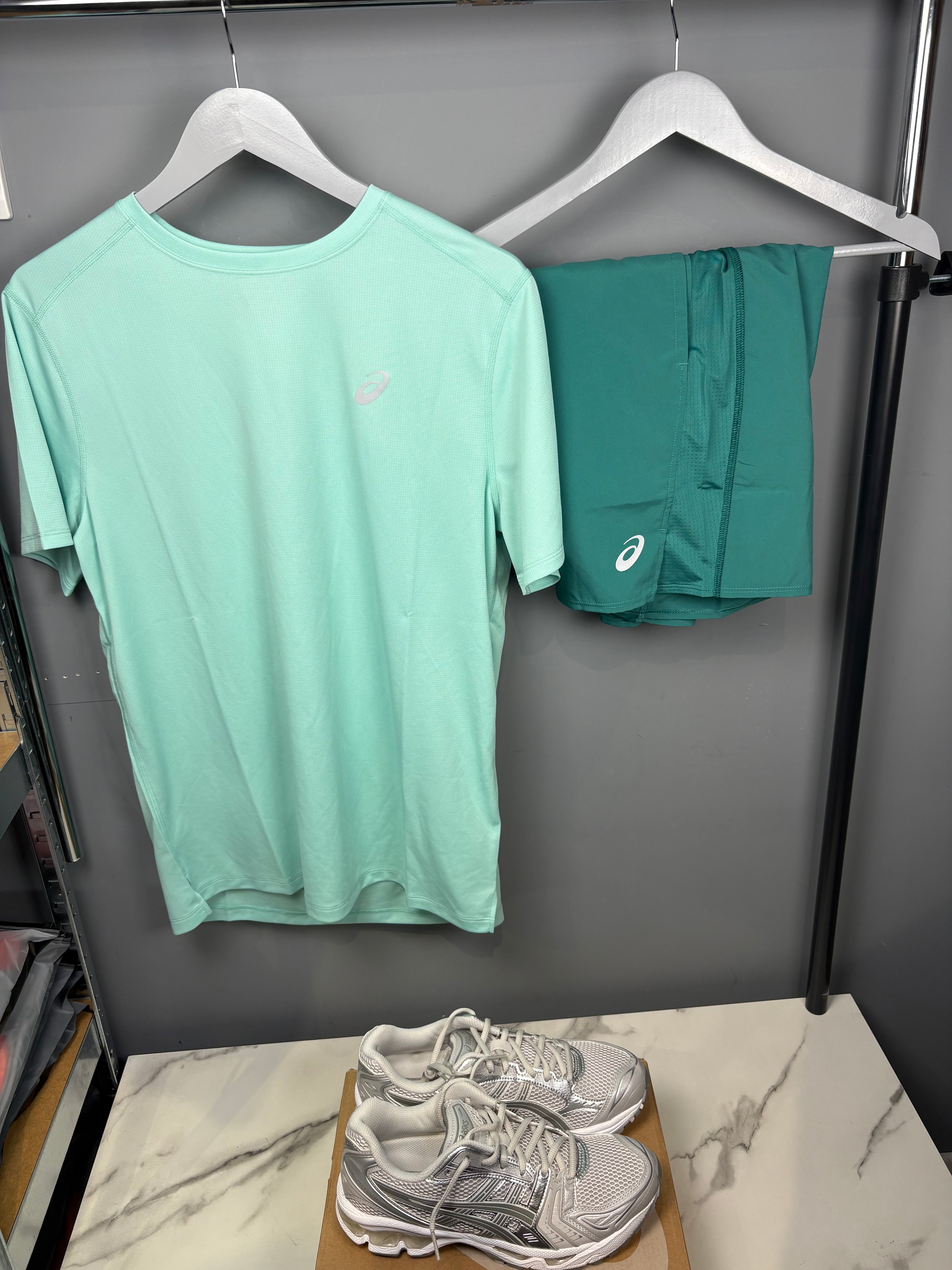 Mint aqua asics set