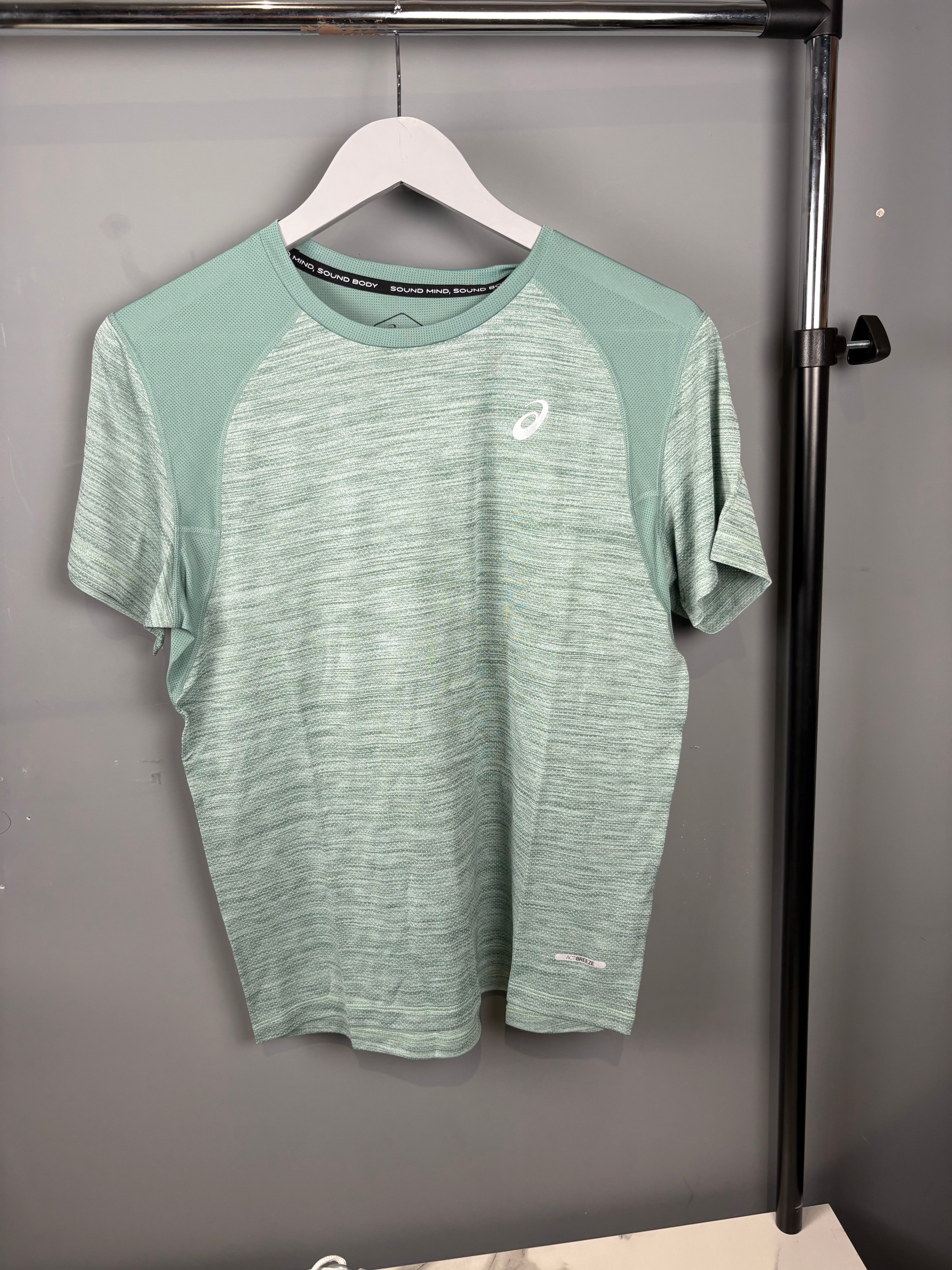 Mint asics tee