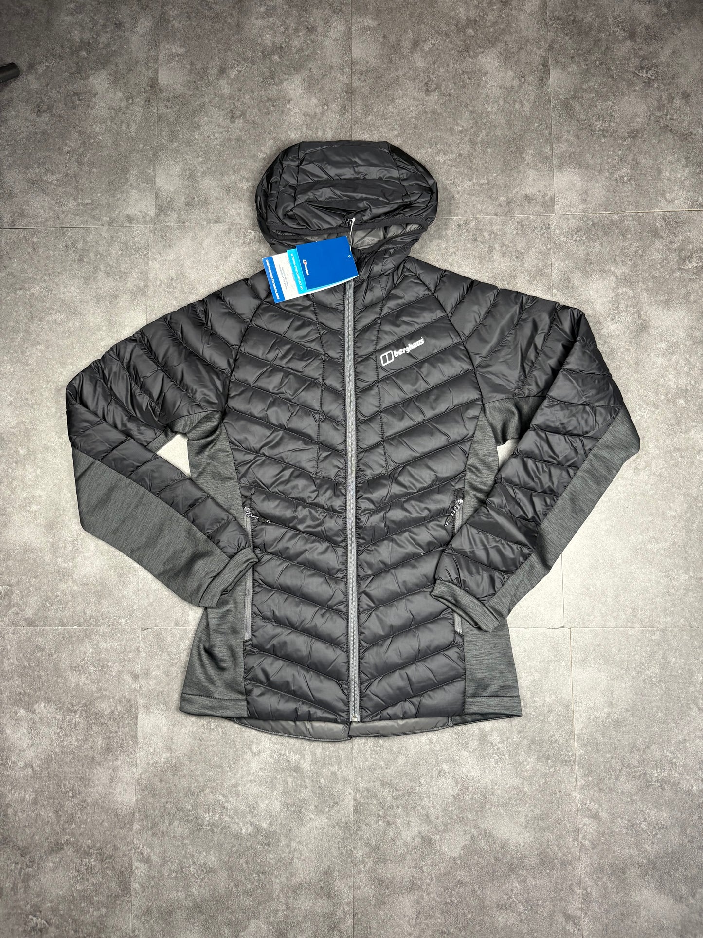 Mens black berghaus hybrid puffers