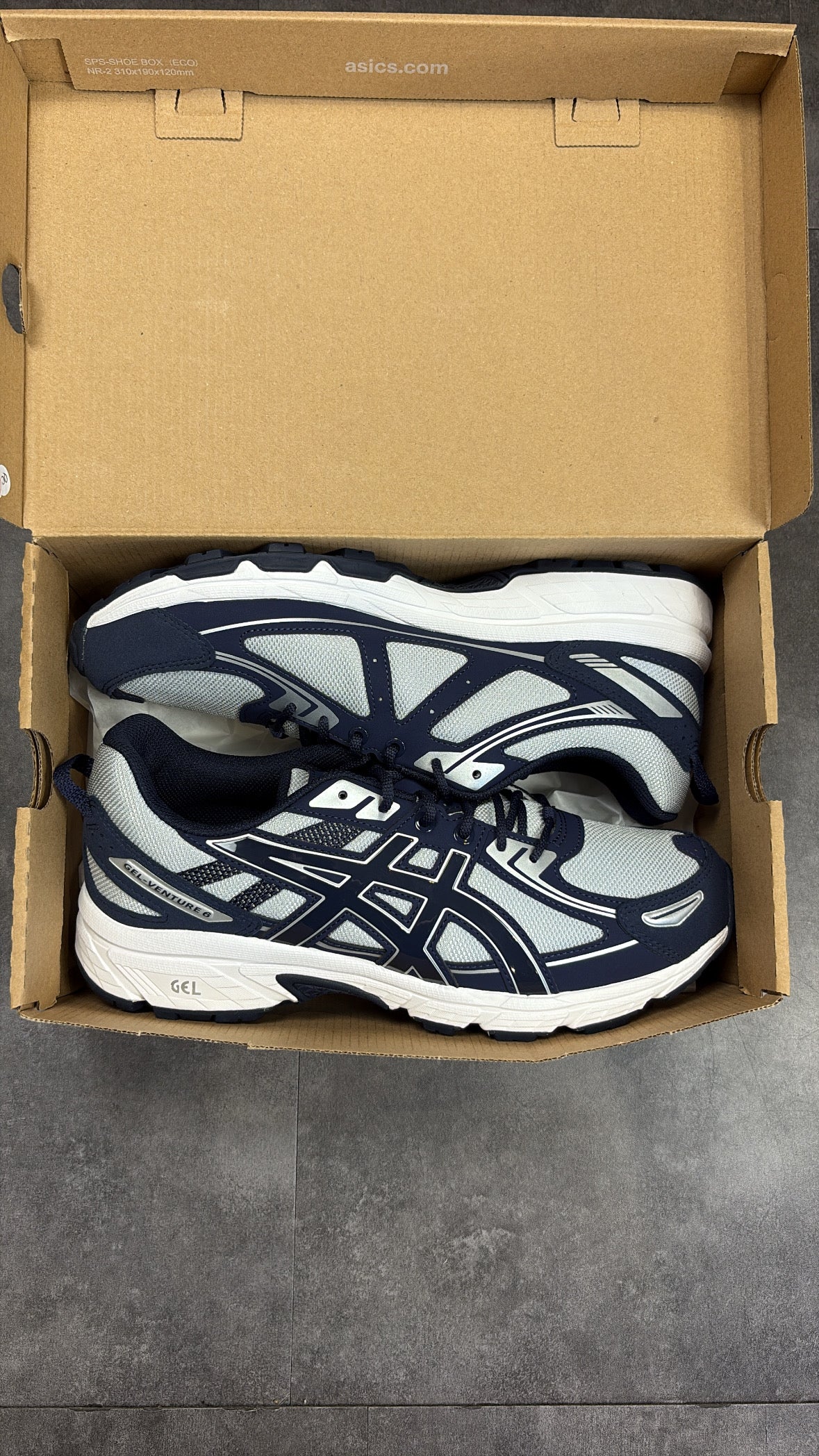 ASICS gel venture 6 "navy/cement grey"