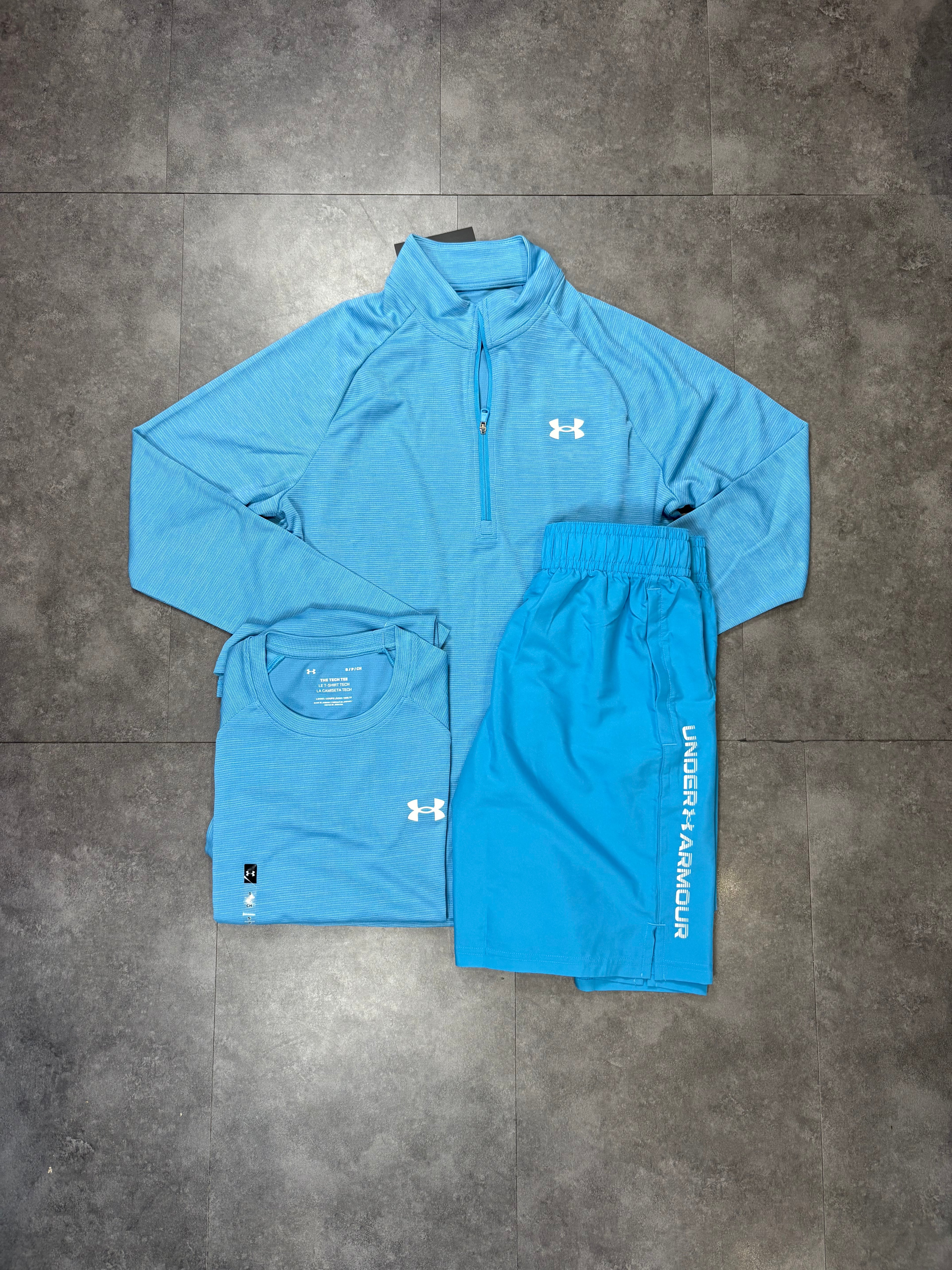 Under Armour short set "artic blue"
