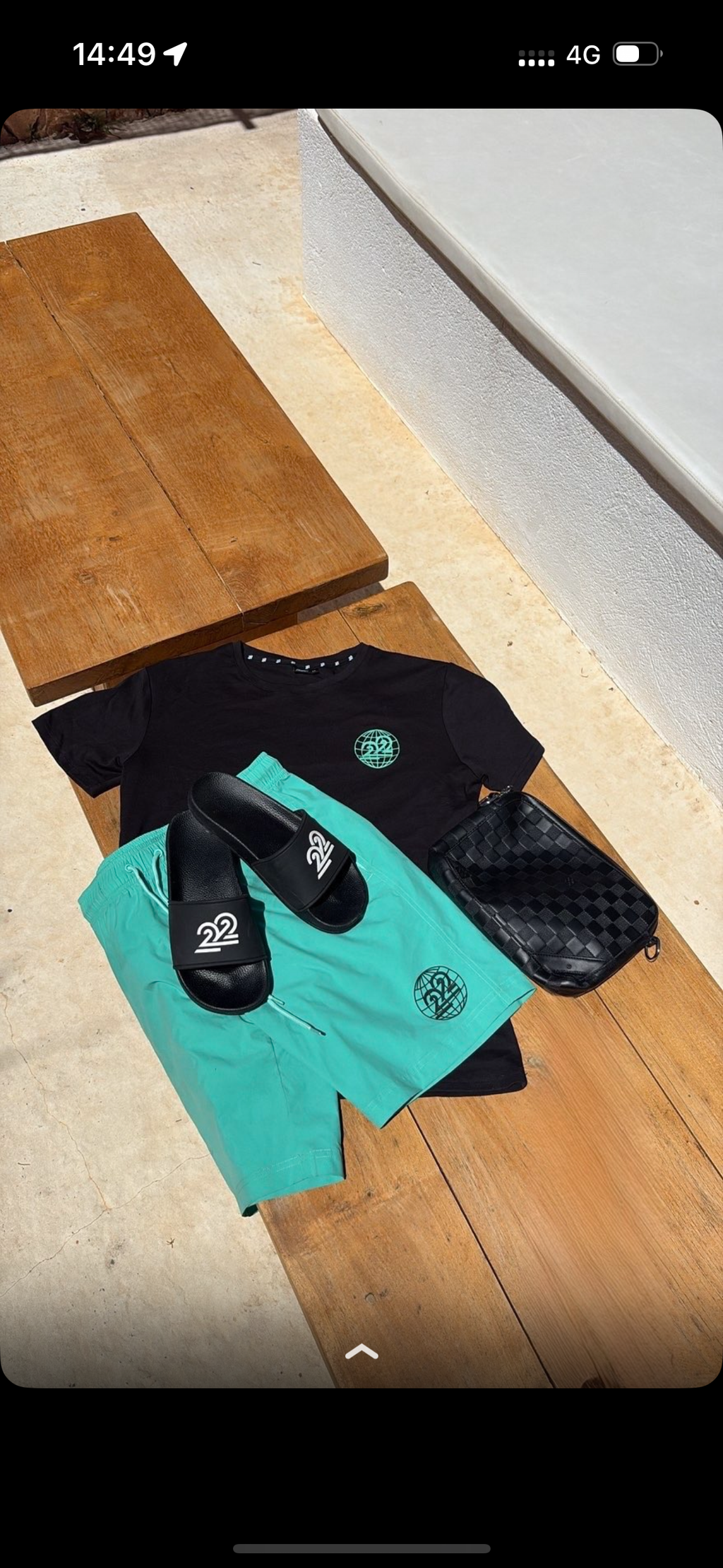 22Union swimshort set "Aqua/Black"