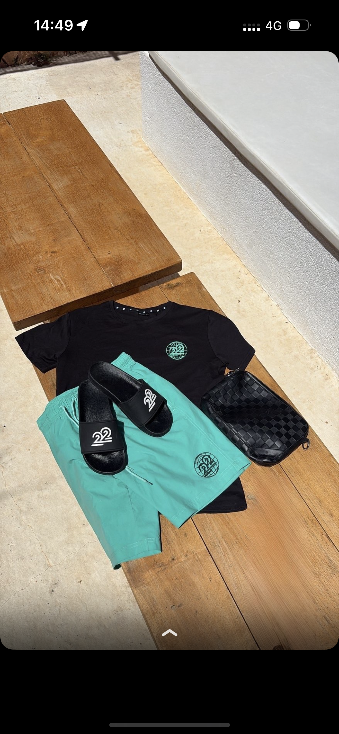 22Union swimshort set "Aqua/Black"