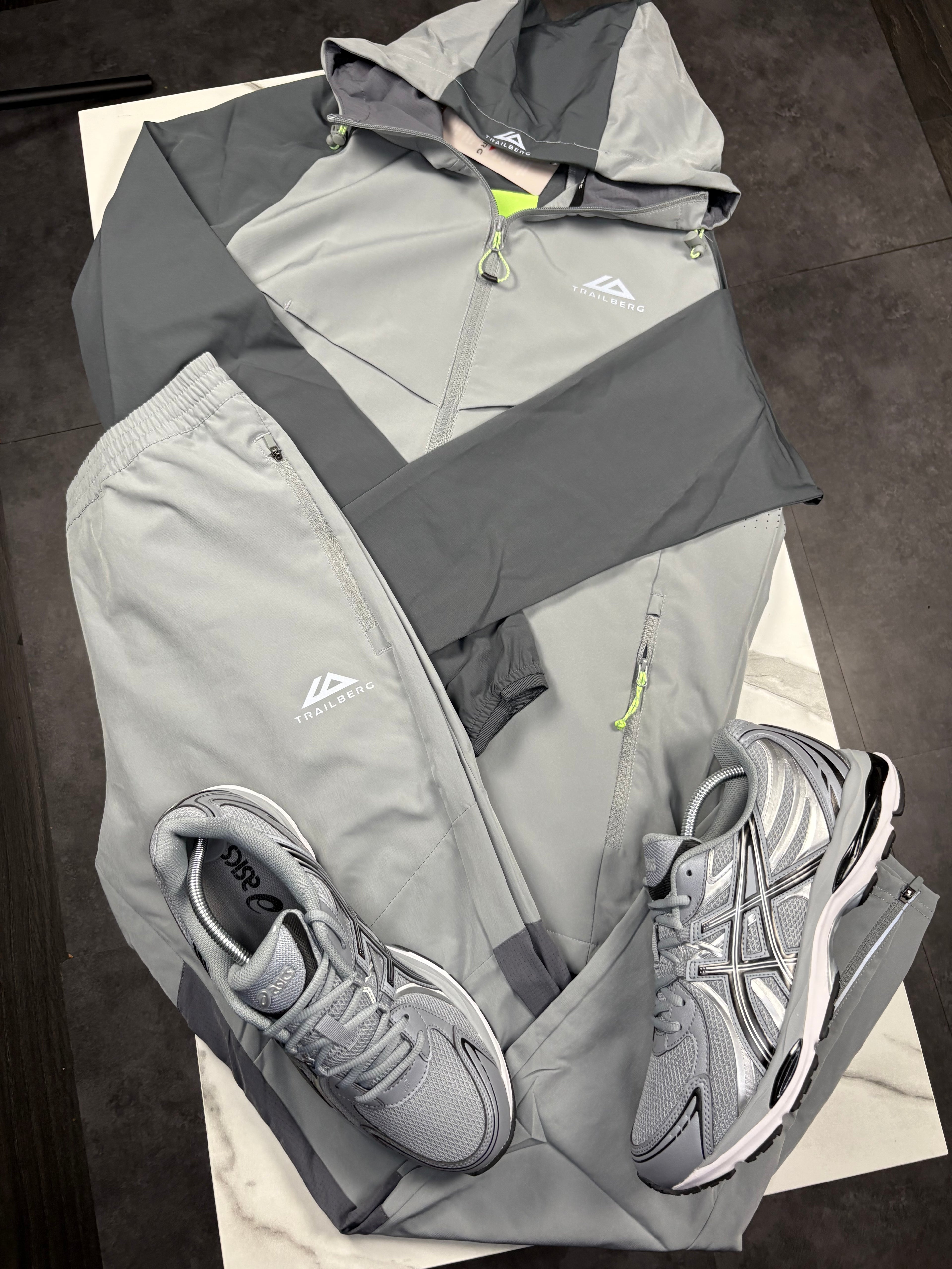 Mens grey Neon Trailberg tracksuit