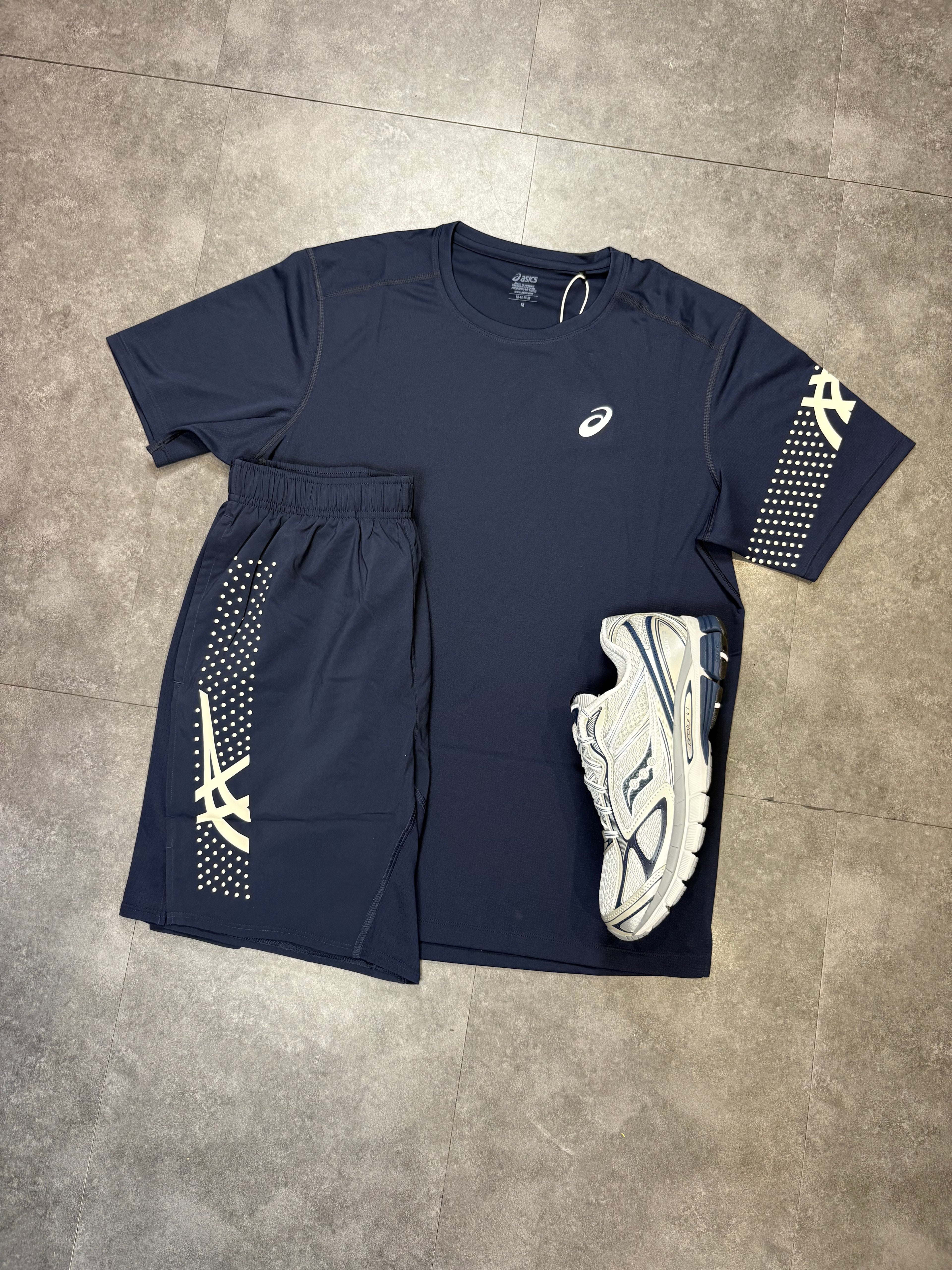 ASICS icon short set "Navy/Cream"