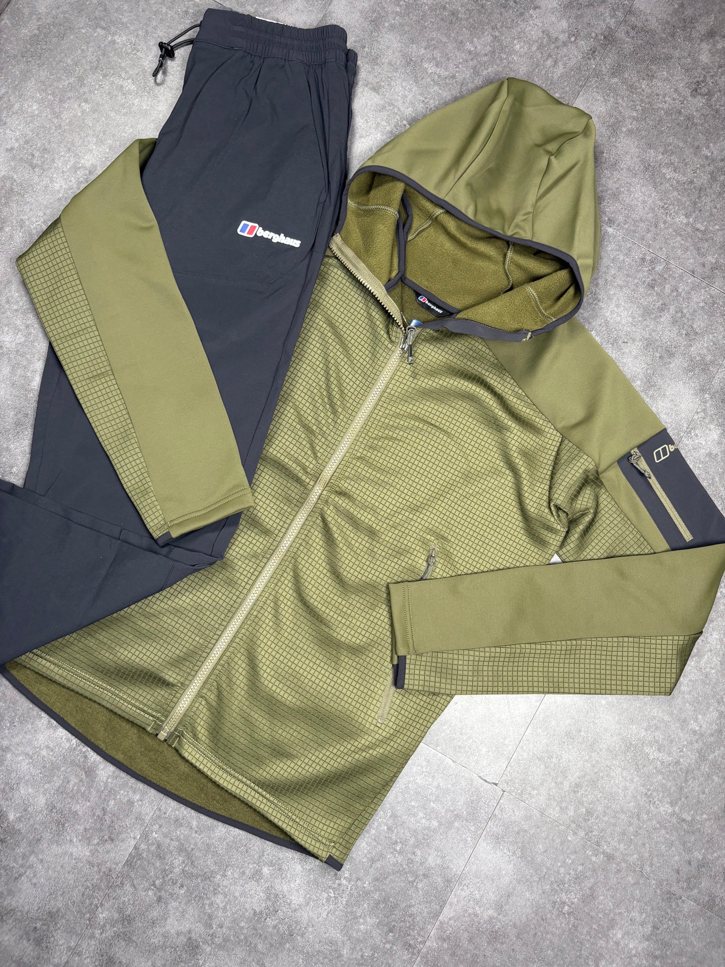 Mens khaki green Berghaus tracksuit