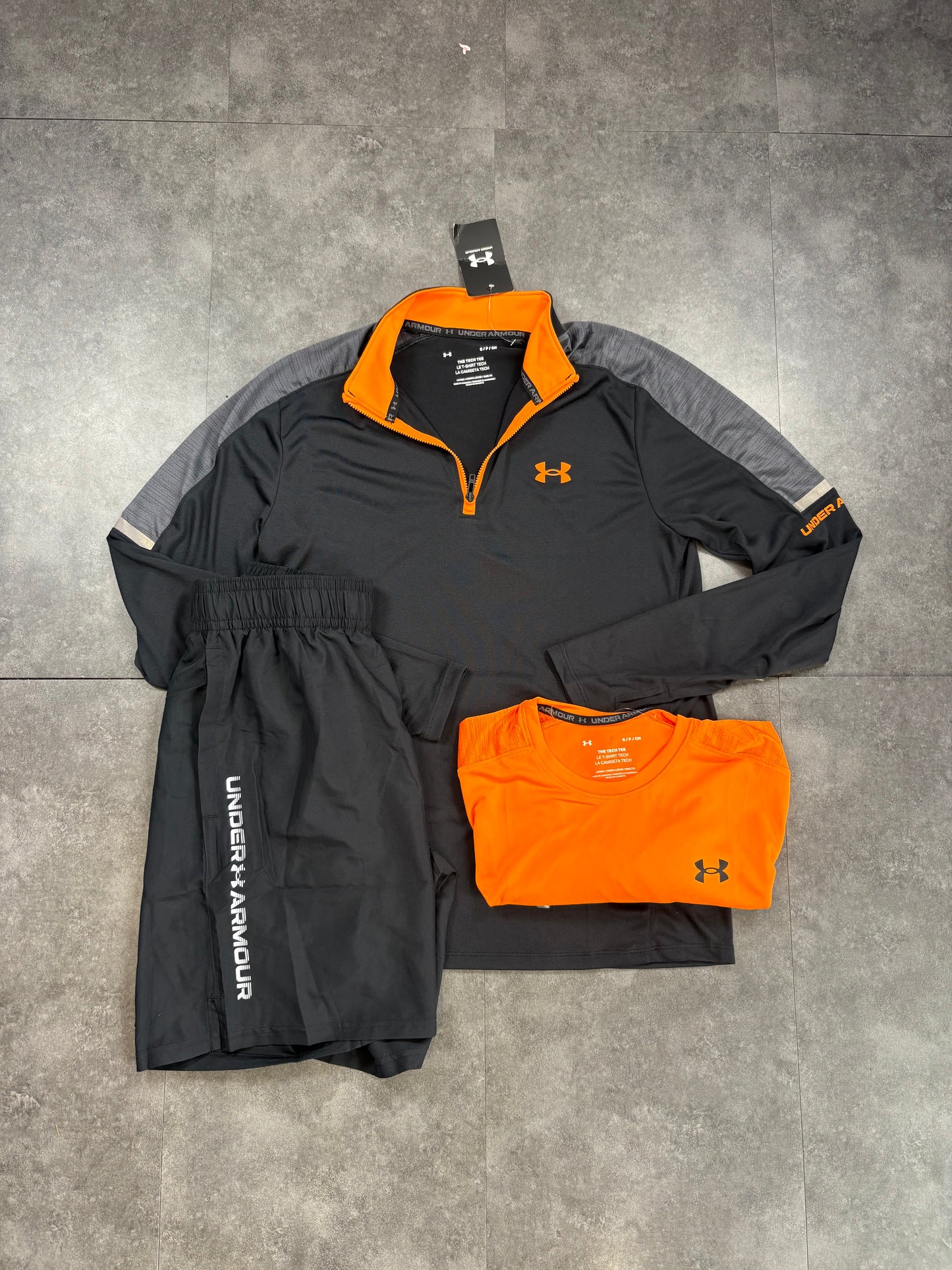 Orange under armour 3 piece