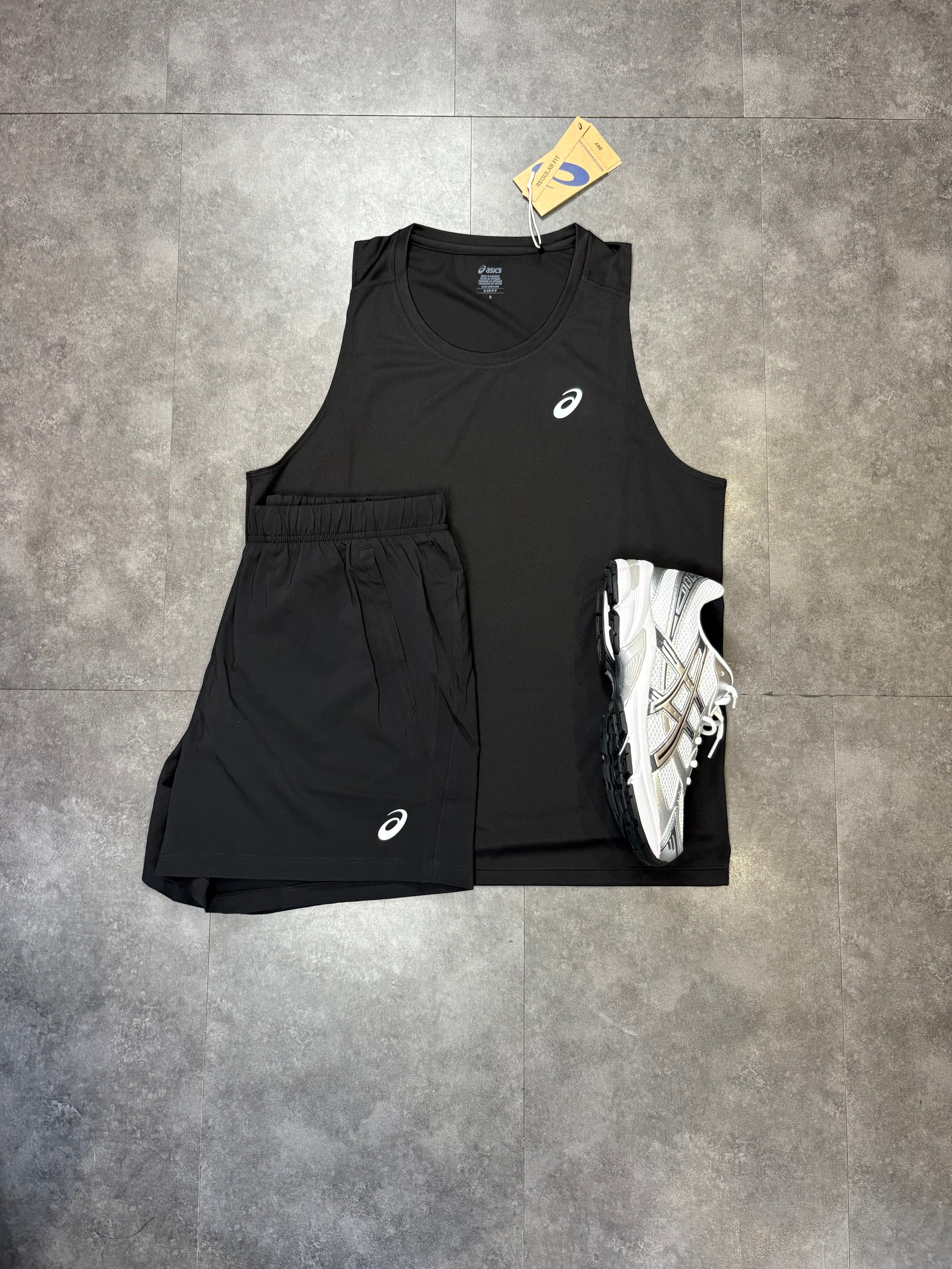 ASICS vest set "Black"