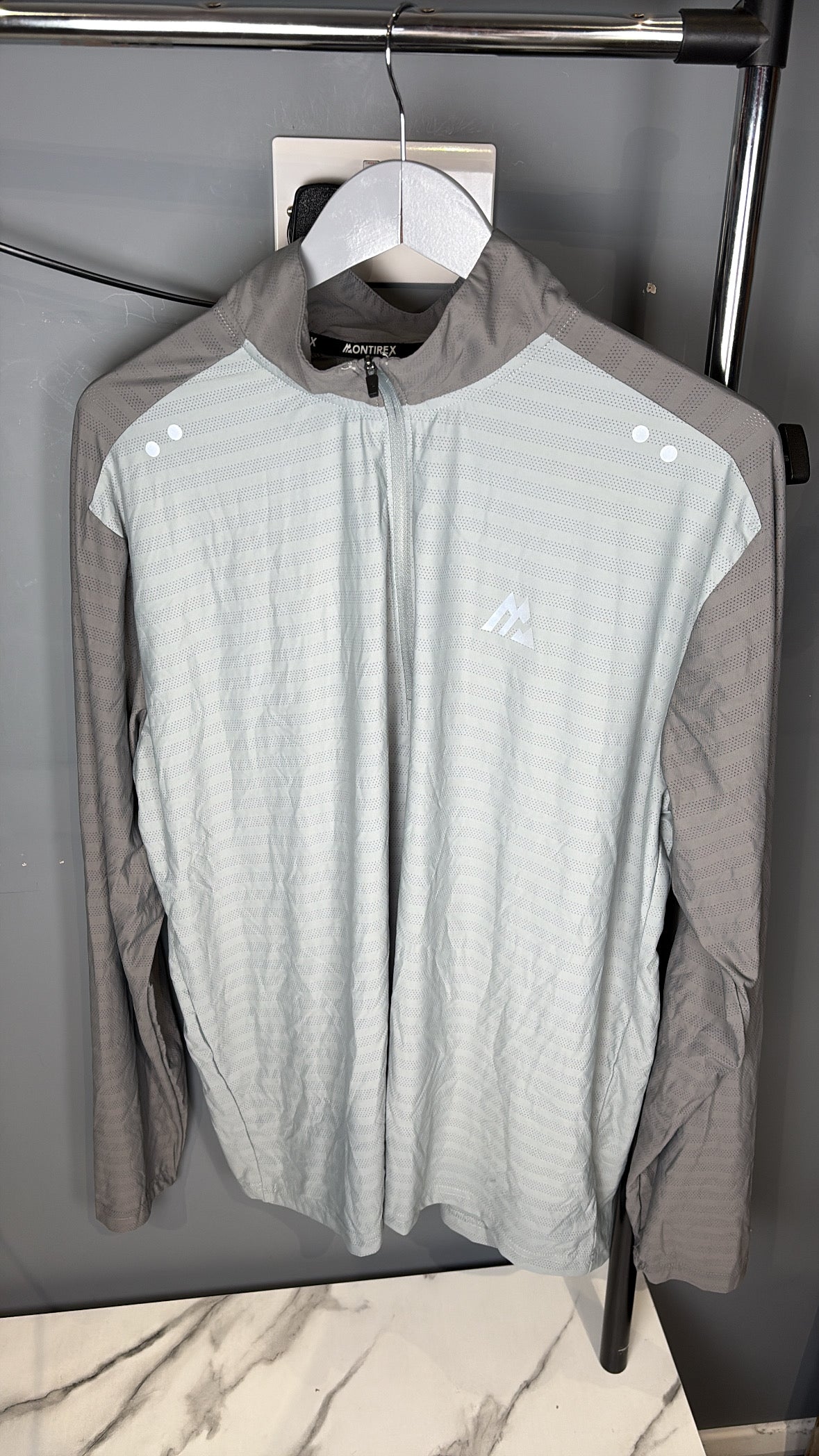 Mens wolf grey montirex 1/4 zip