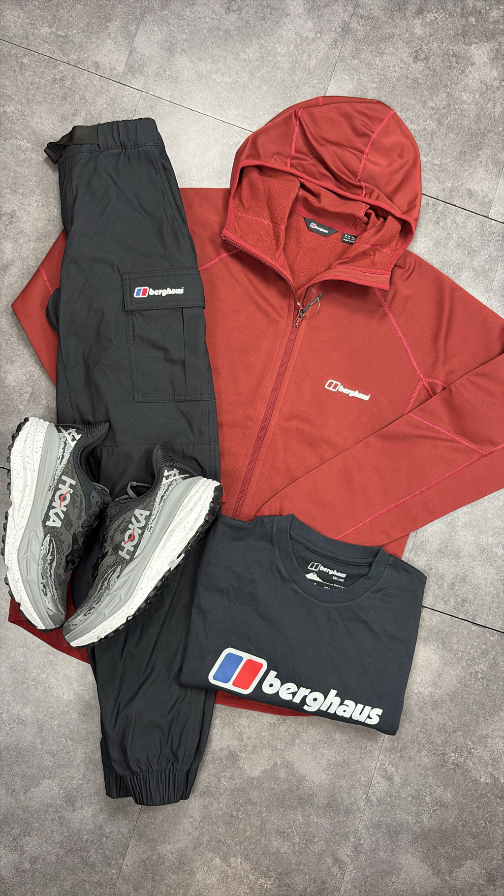 Berghaus fleece tracksuit "burnt red"