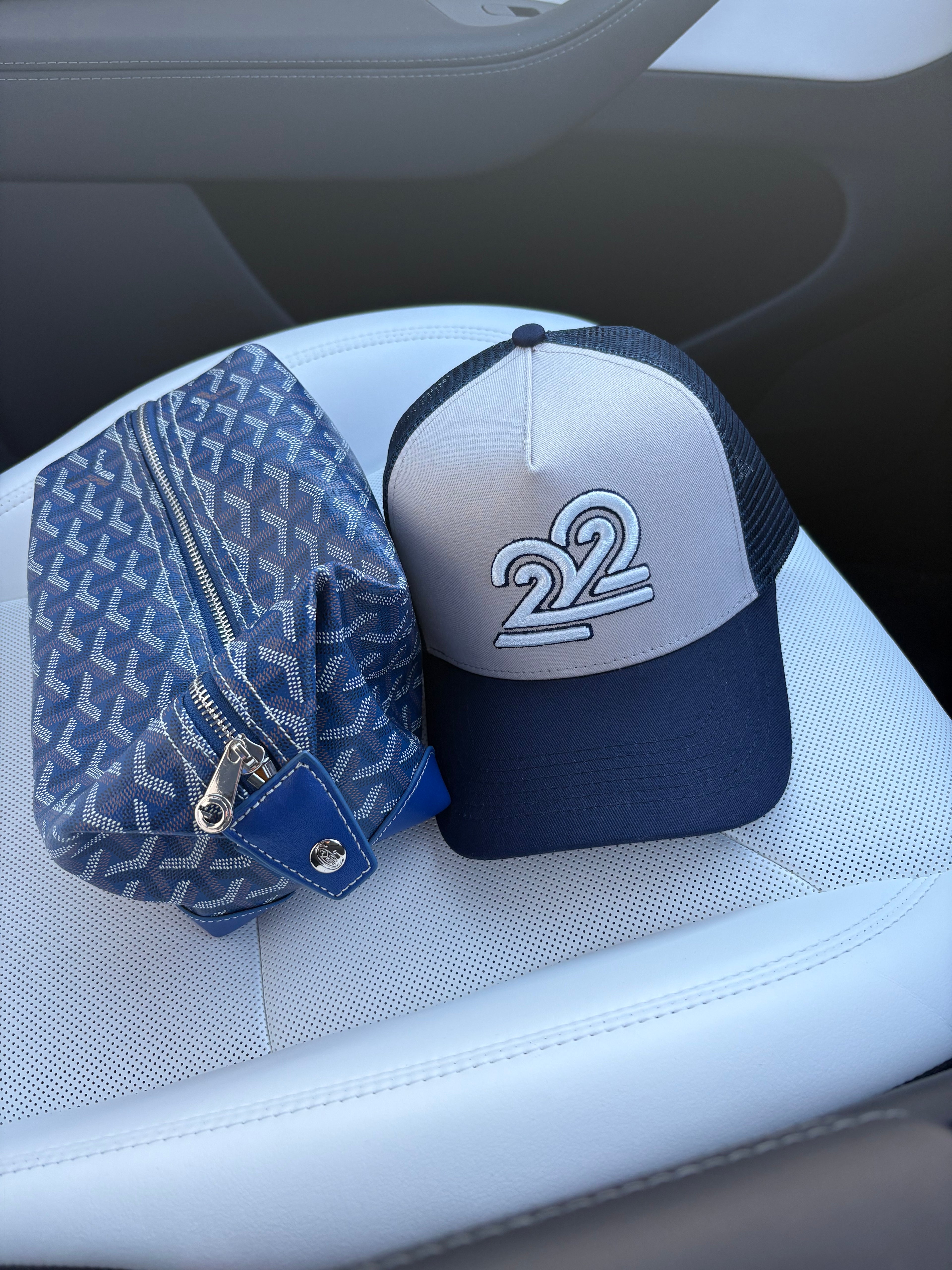22Union cap "Light Grey/Navy"