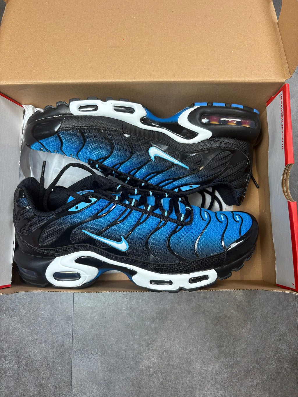 Mens nike tns- black Aquarius blue