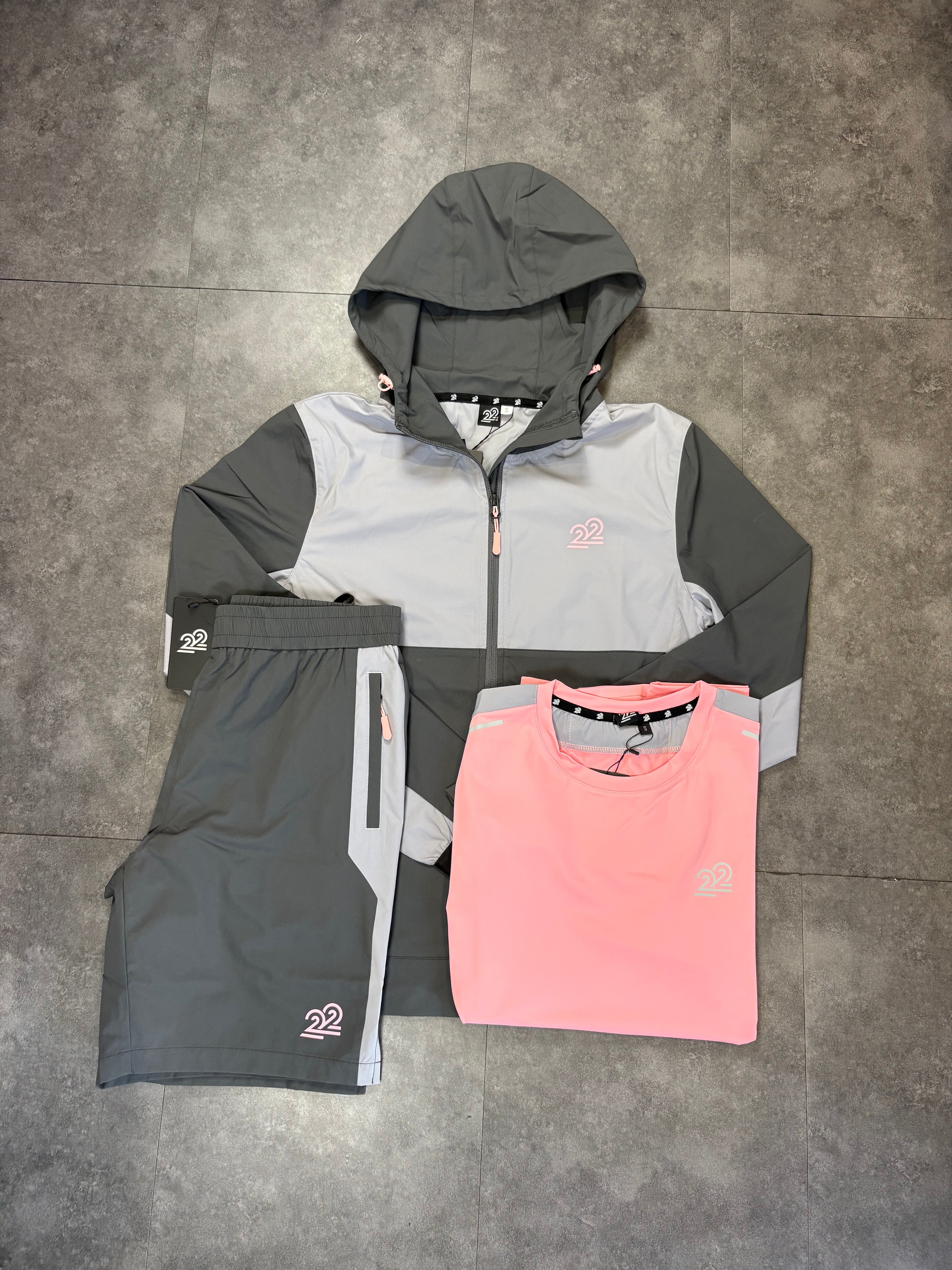 22Union Cuban short set "Pink Foam"