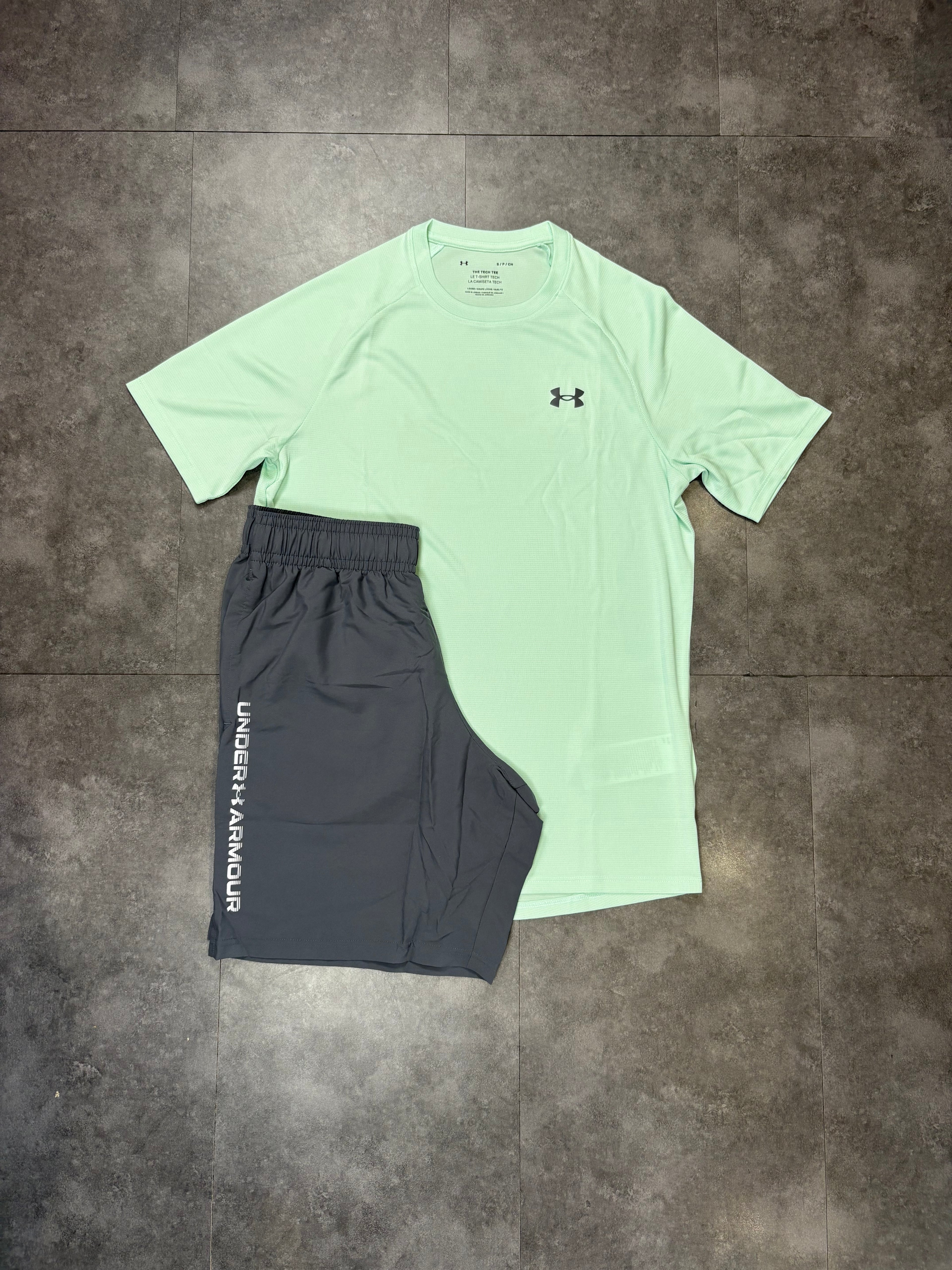 Under armour short set "Mint/Grey"