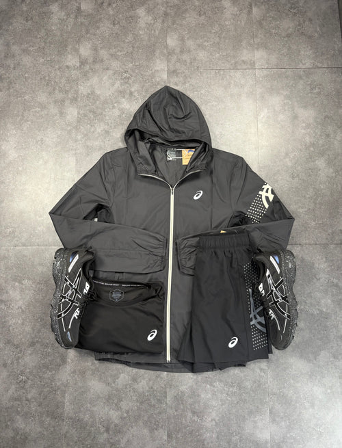 Black asics 3 piece set