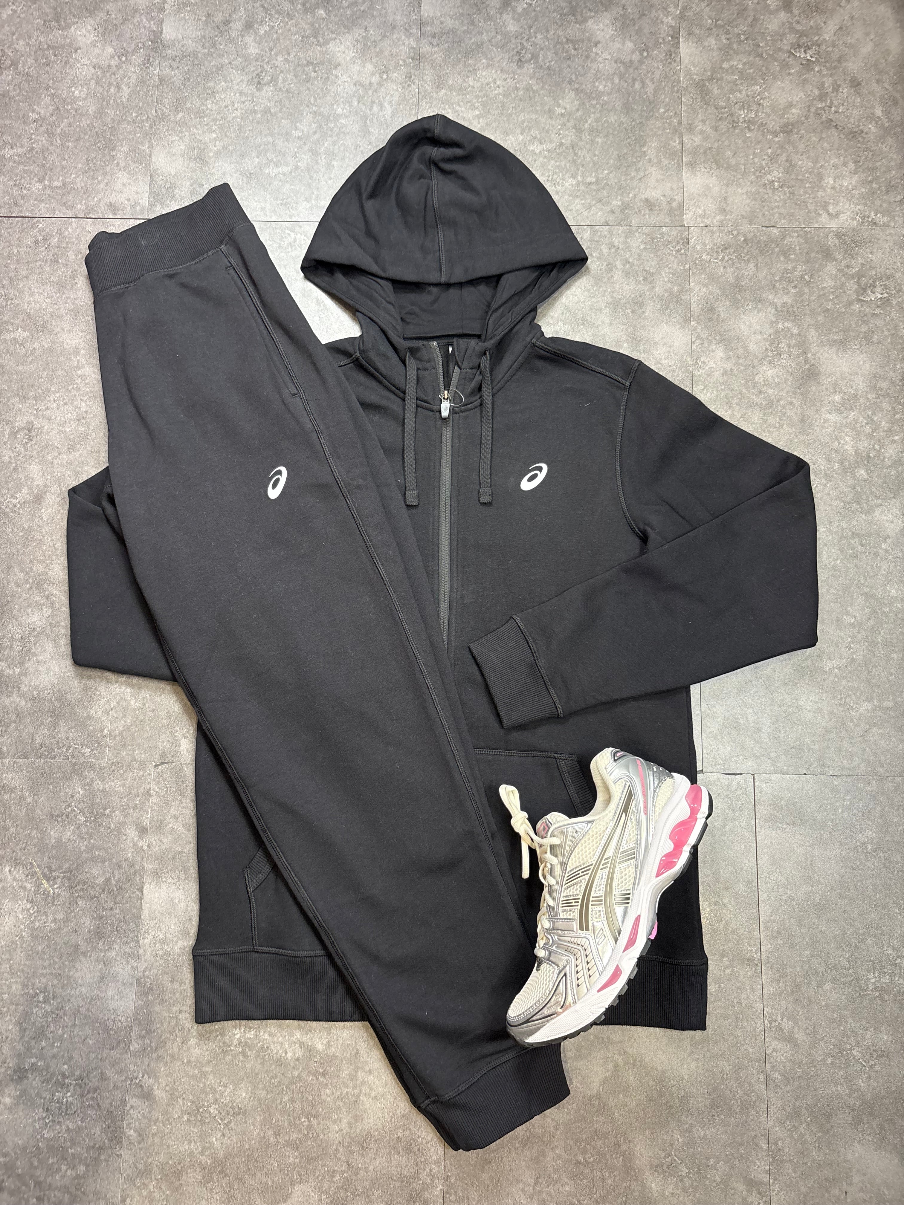 ASICS cotton tracksuit-"Black"