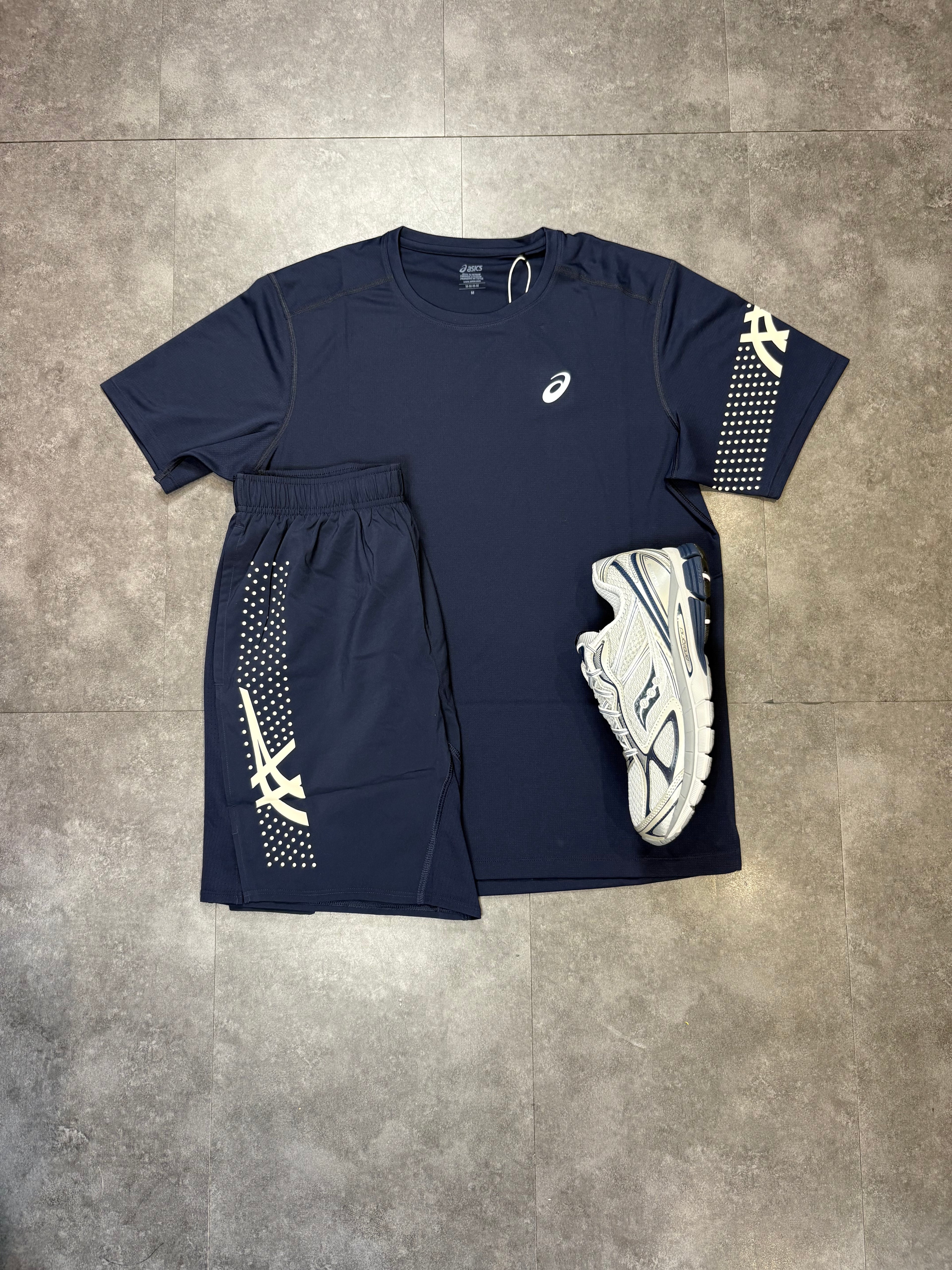 ASICS icon short set "Navy/Cream"