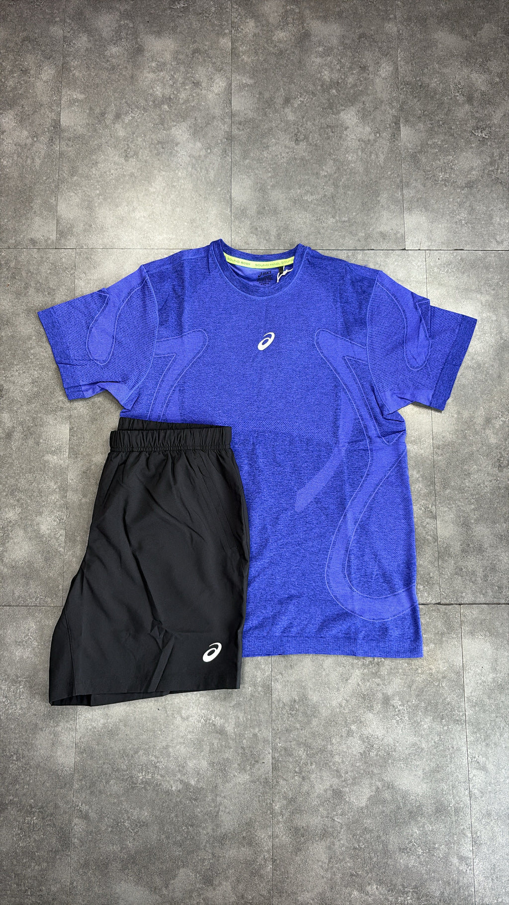 ASICS anti breeze short set "cobalt blue"
