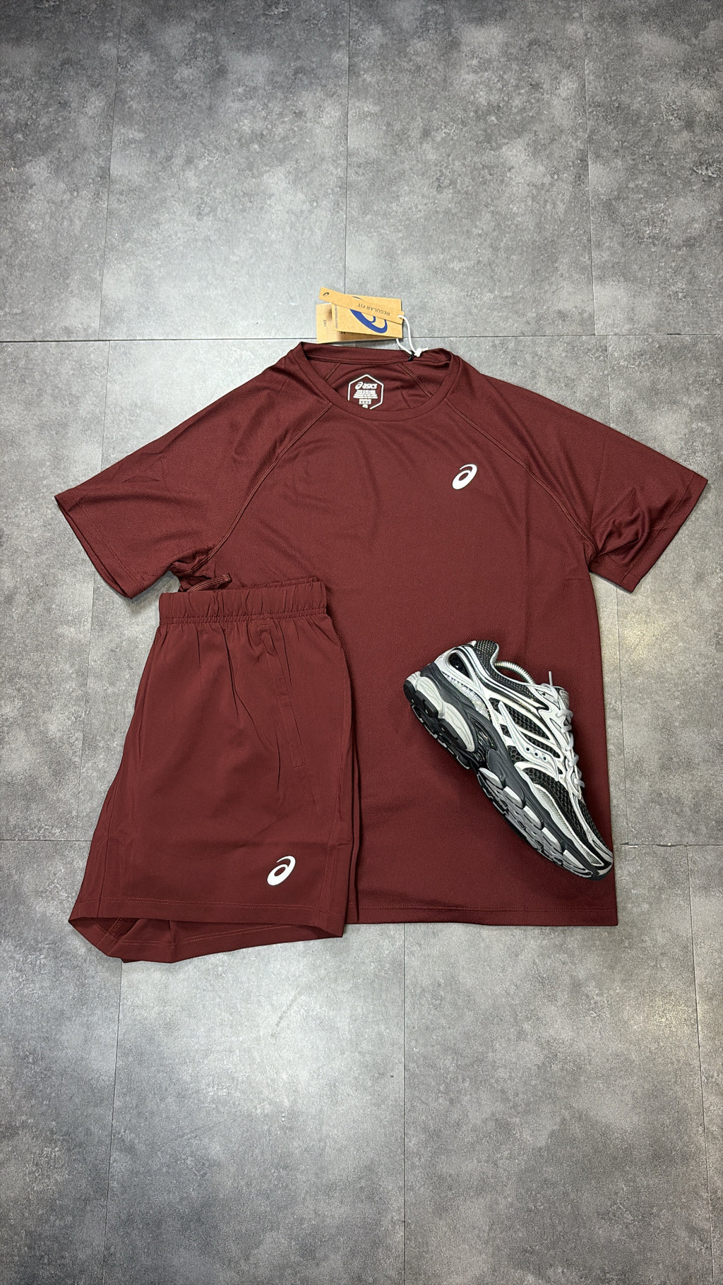 ASICS short set "Maroon"