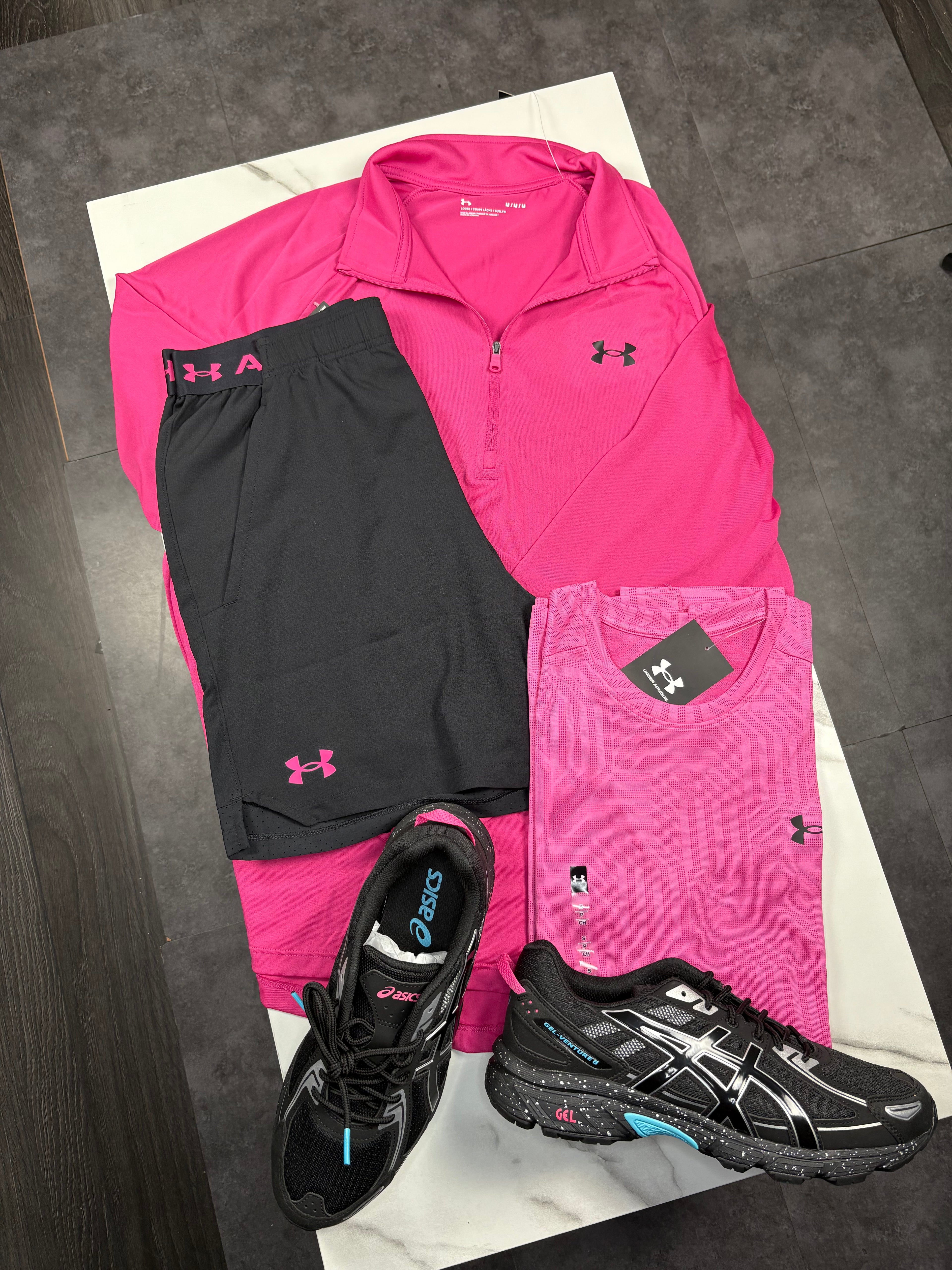 Mens Pink under armour 3 piece