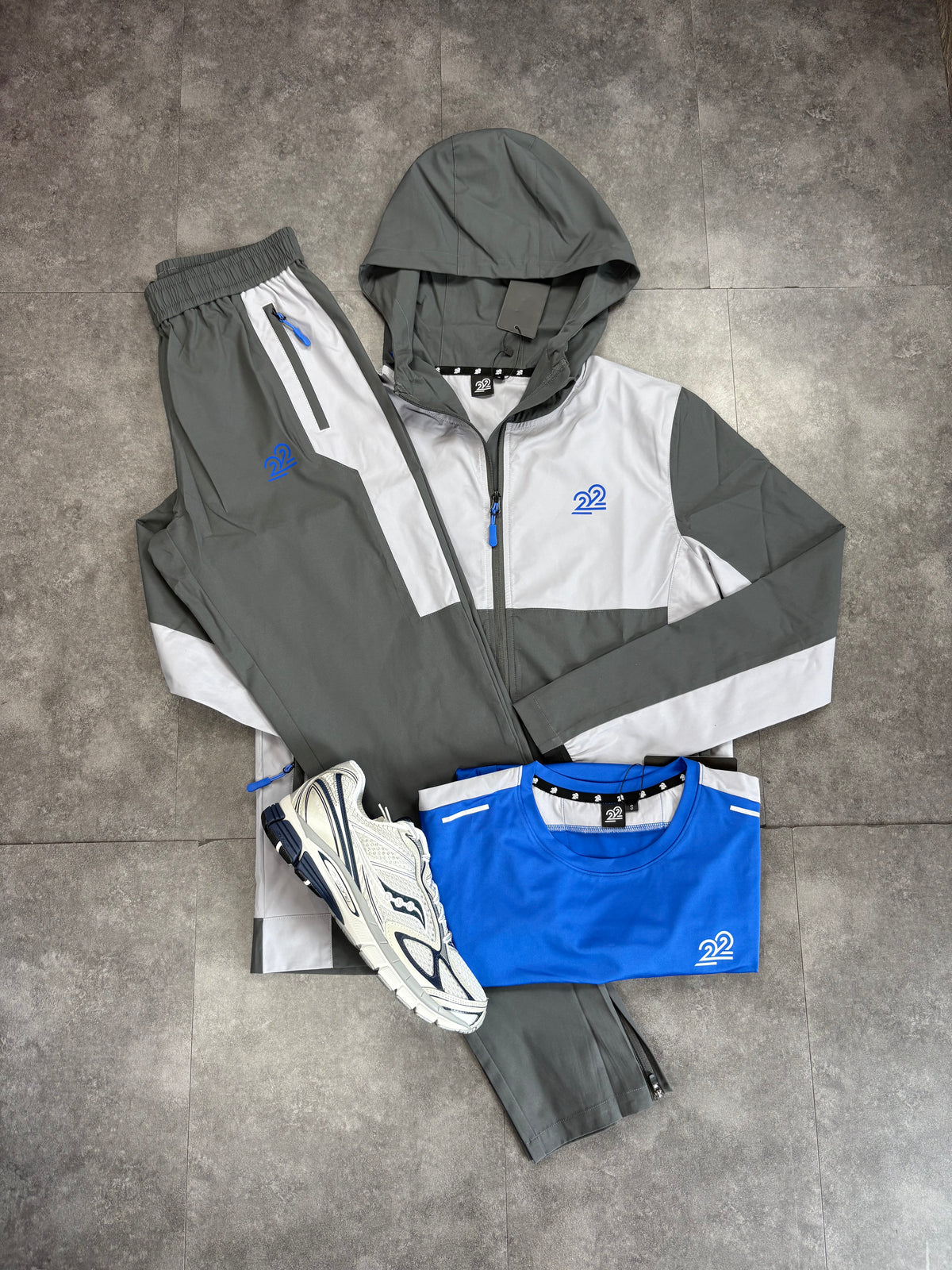 22Union Cuban tracksuit "Royal blue/Grey"