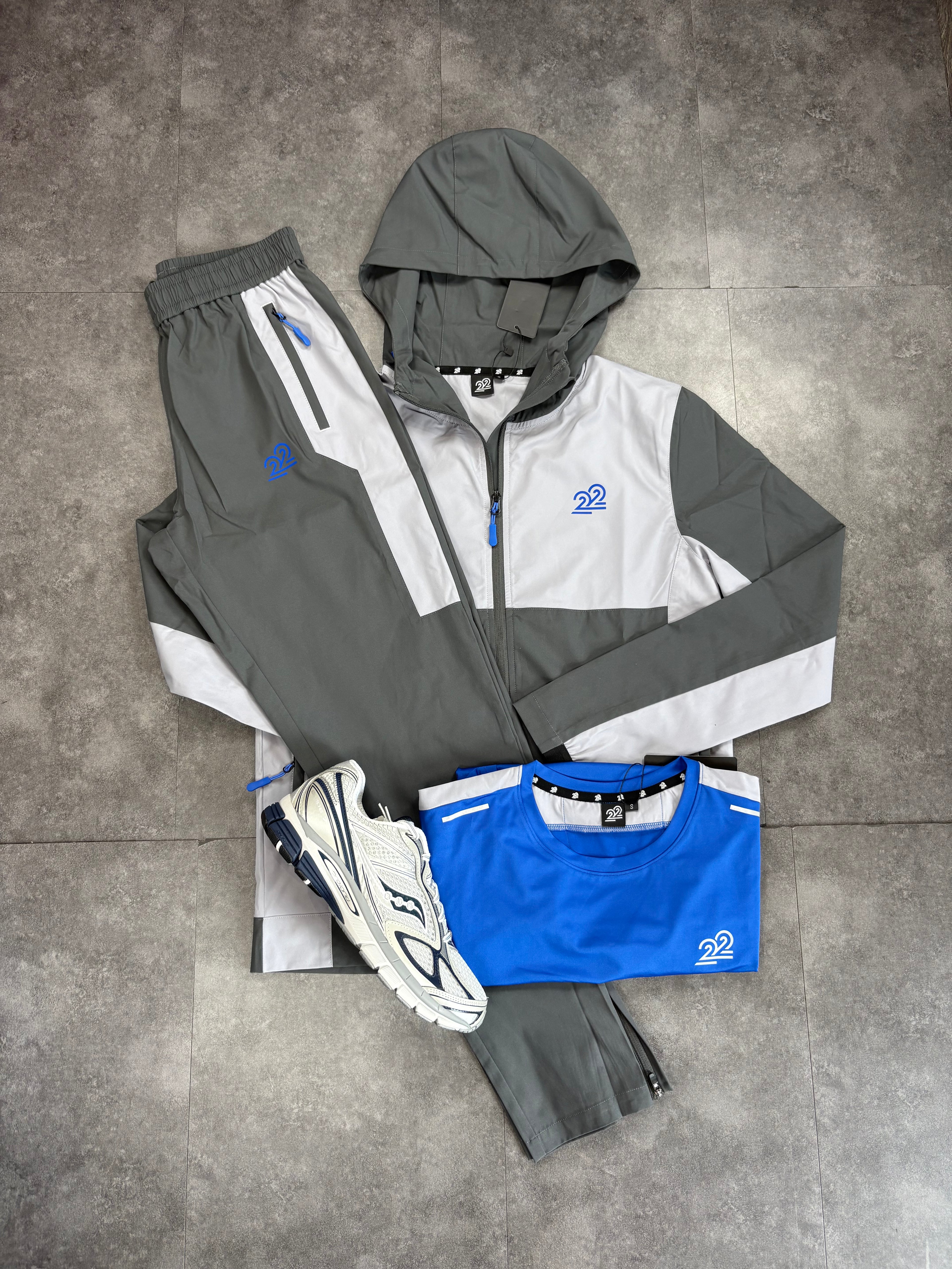 22Union Cuban tracksuit "Royal blue/Grey"