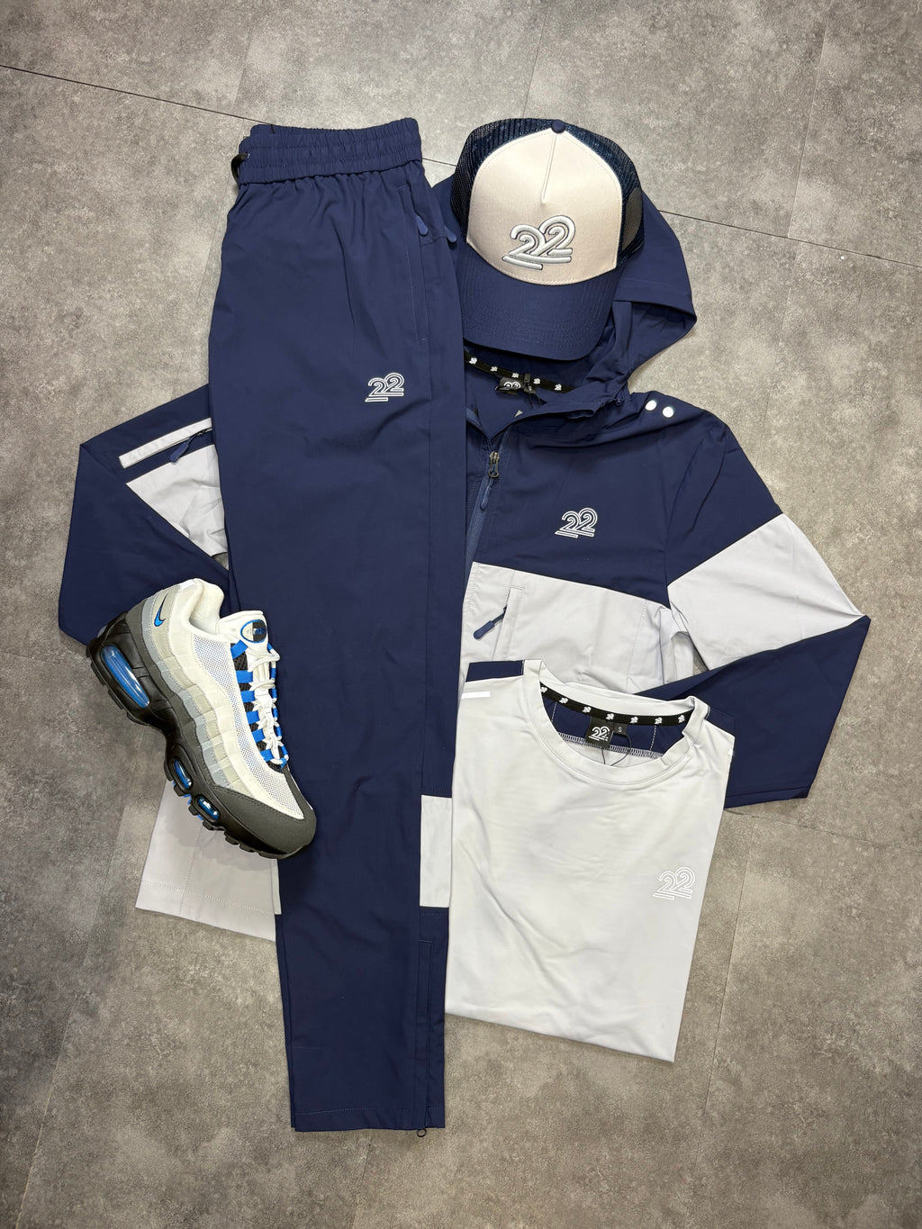 22Union stealth tracksuit "Navy/Light Grey"