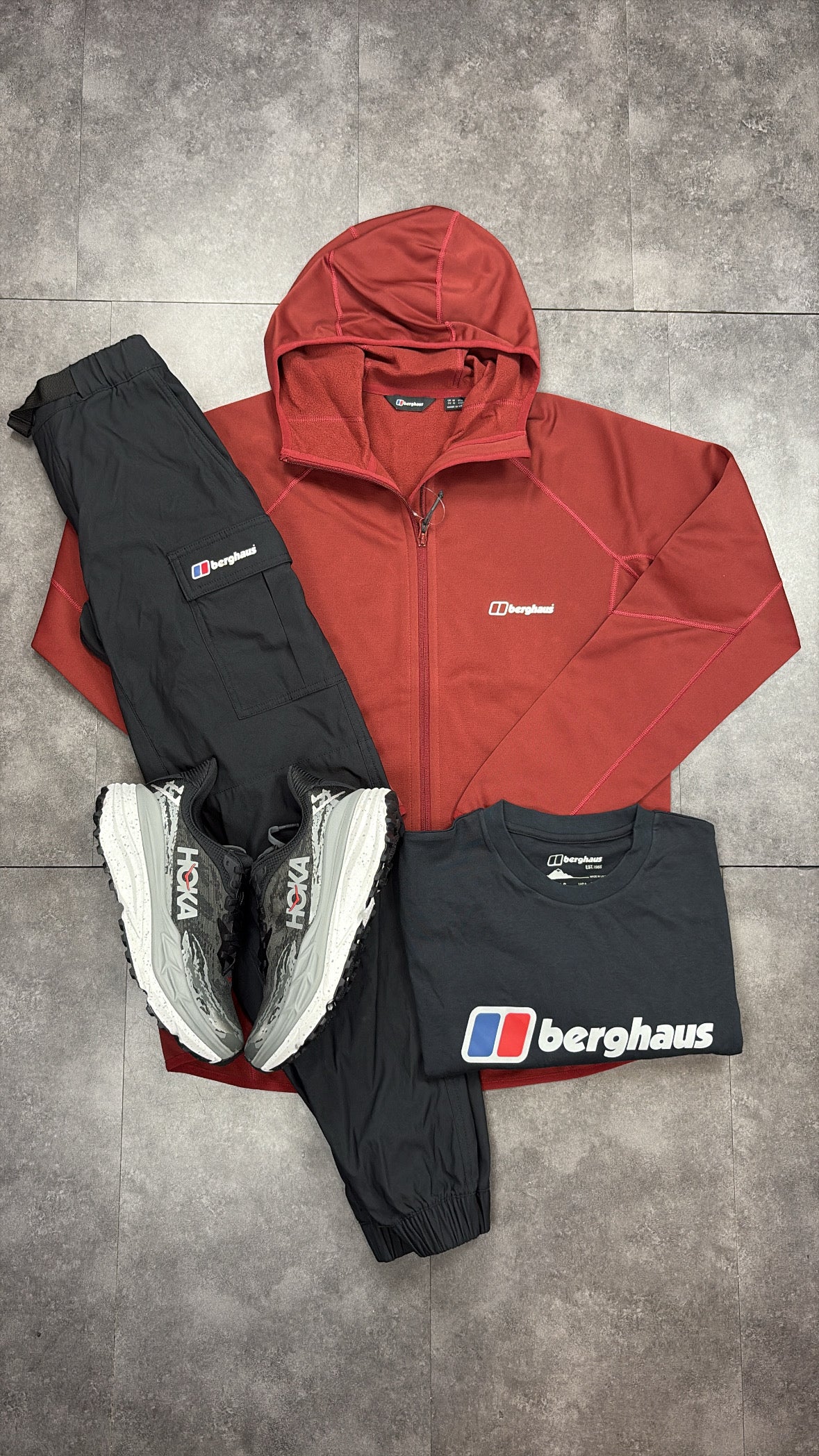 Berghaus fleece tracksuit "burnt red"