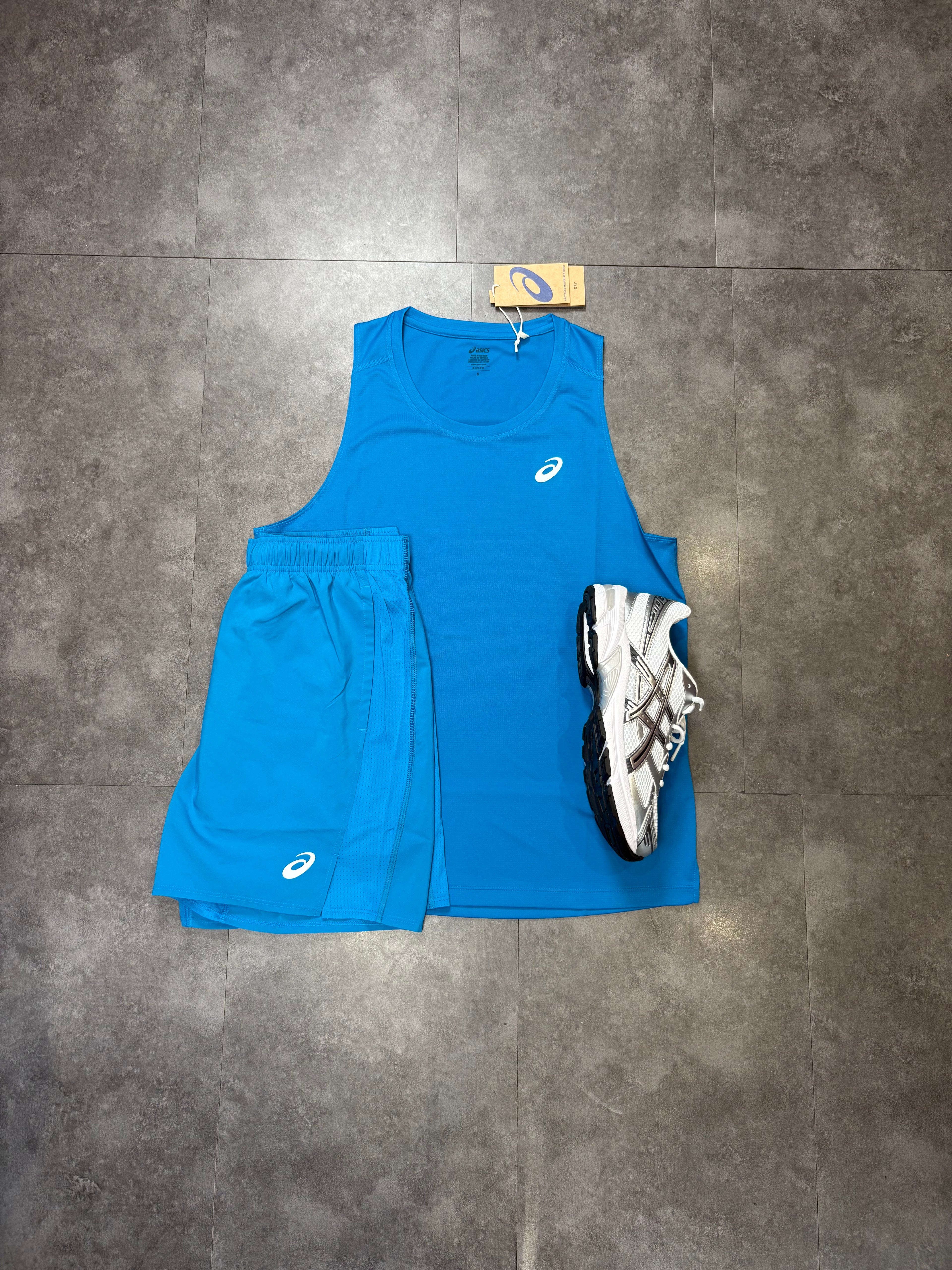 ASICS vest set "Laser Blue"