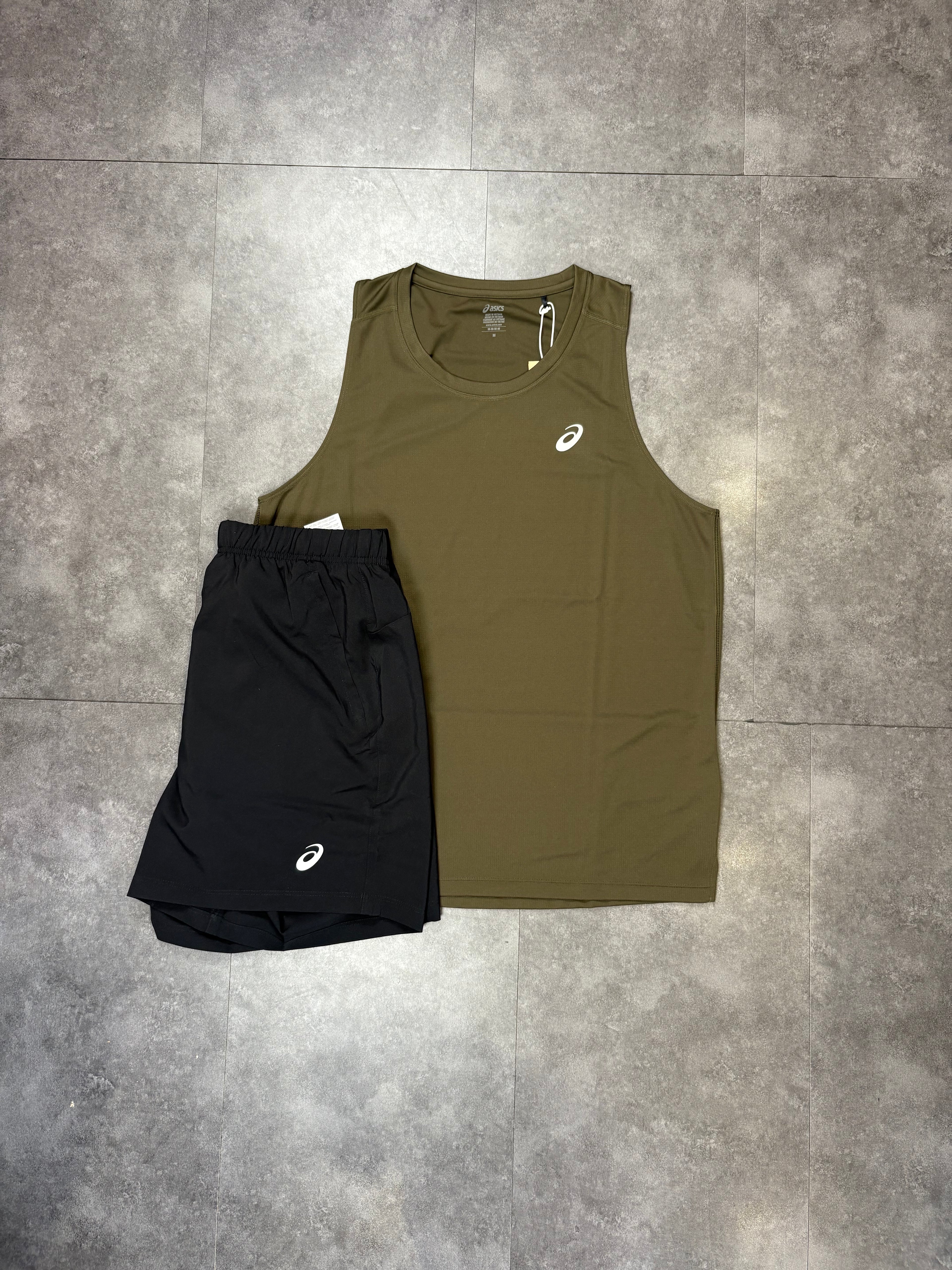 ASICS vest set "Khaki"