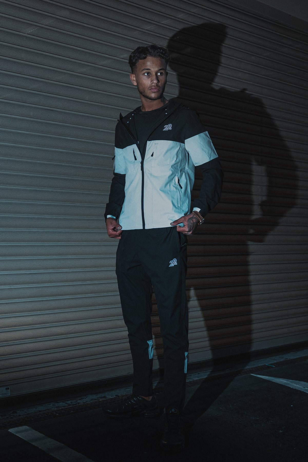 22Union stealth tracksuit "black/Light grey"