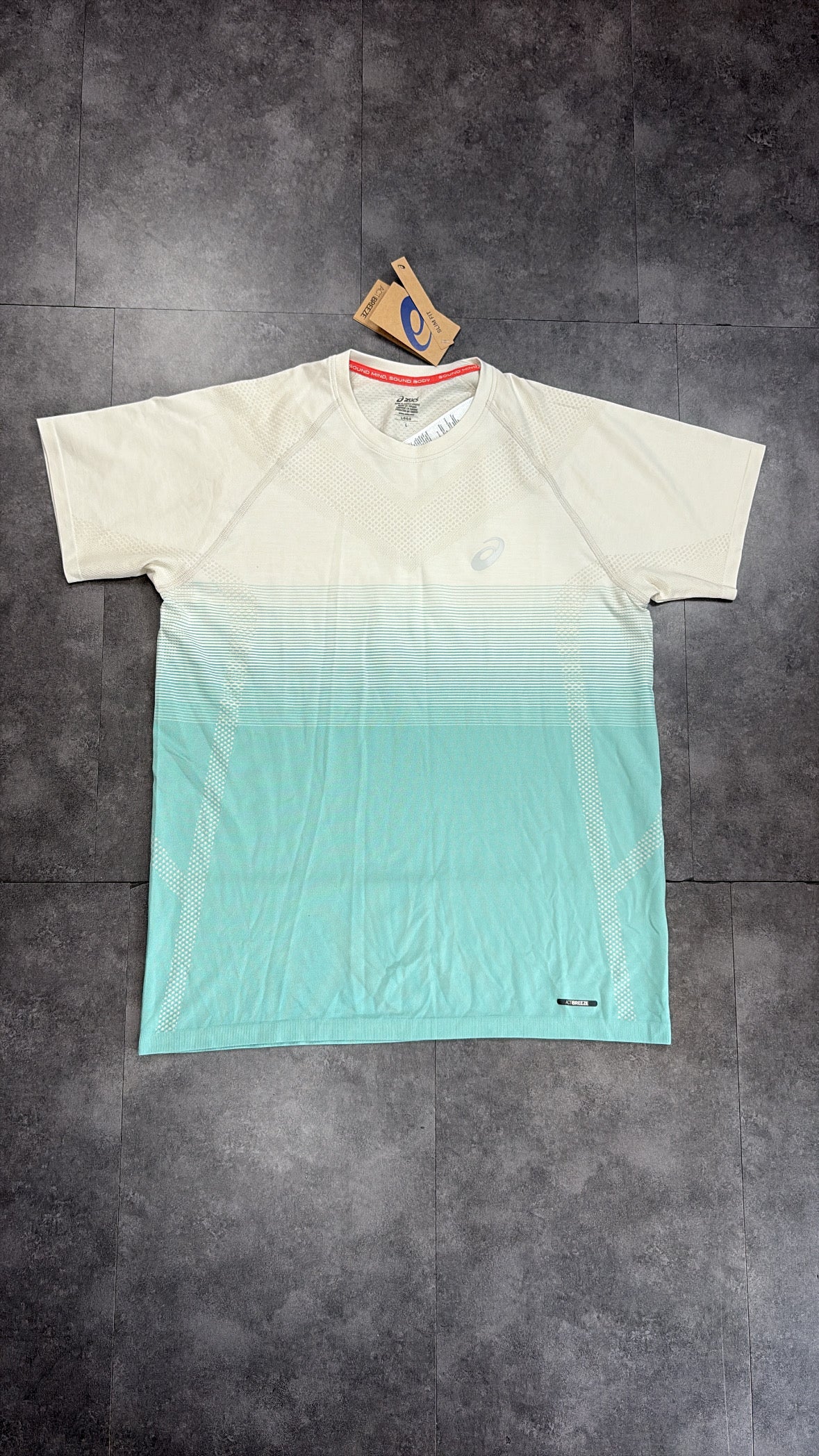 ASICS t shirt "Aqua/cream"