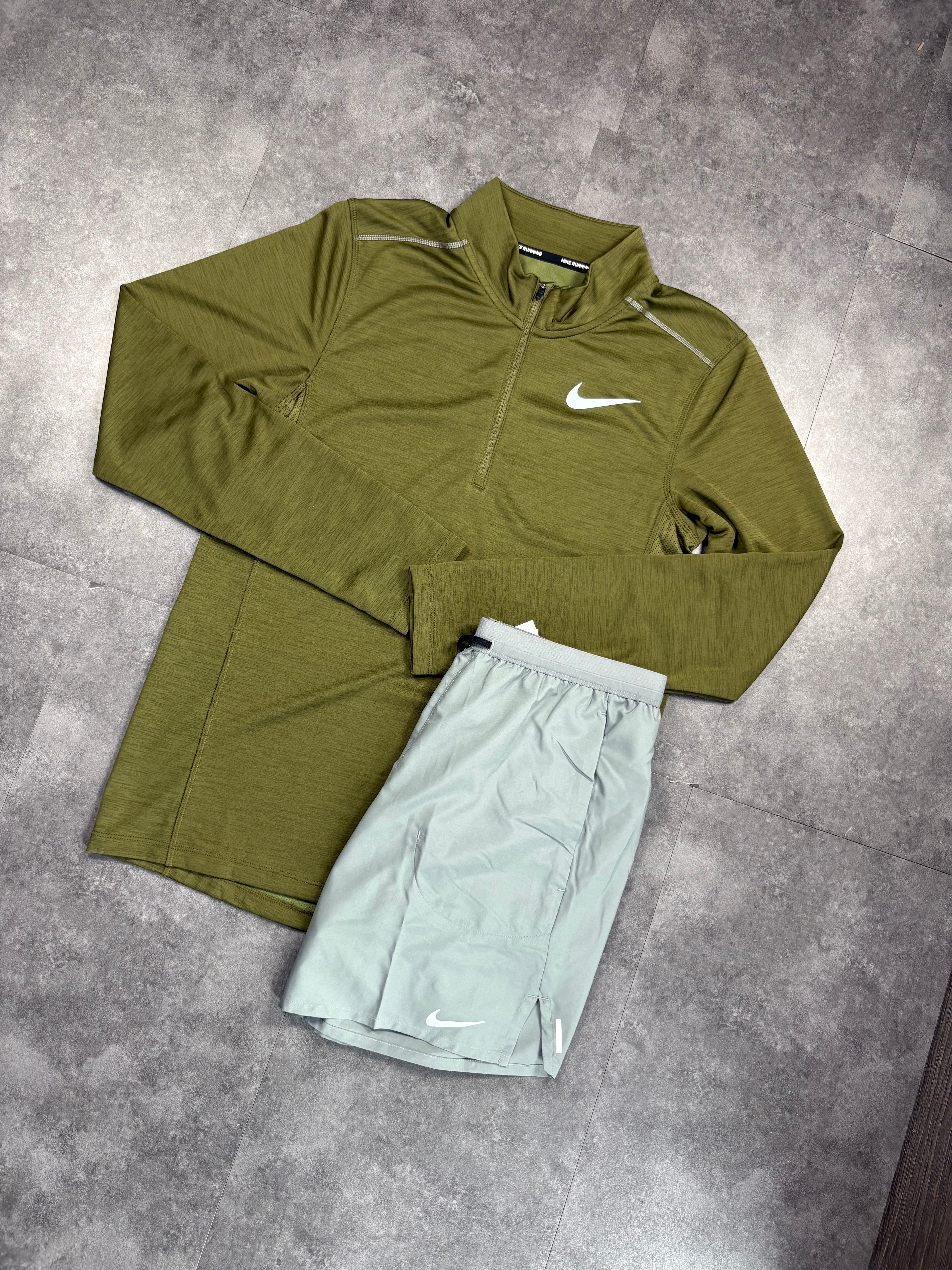 Khaki pacer 1/4 zip set