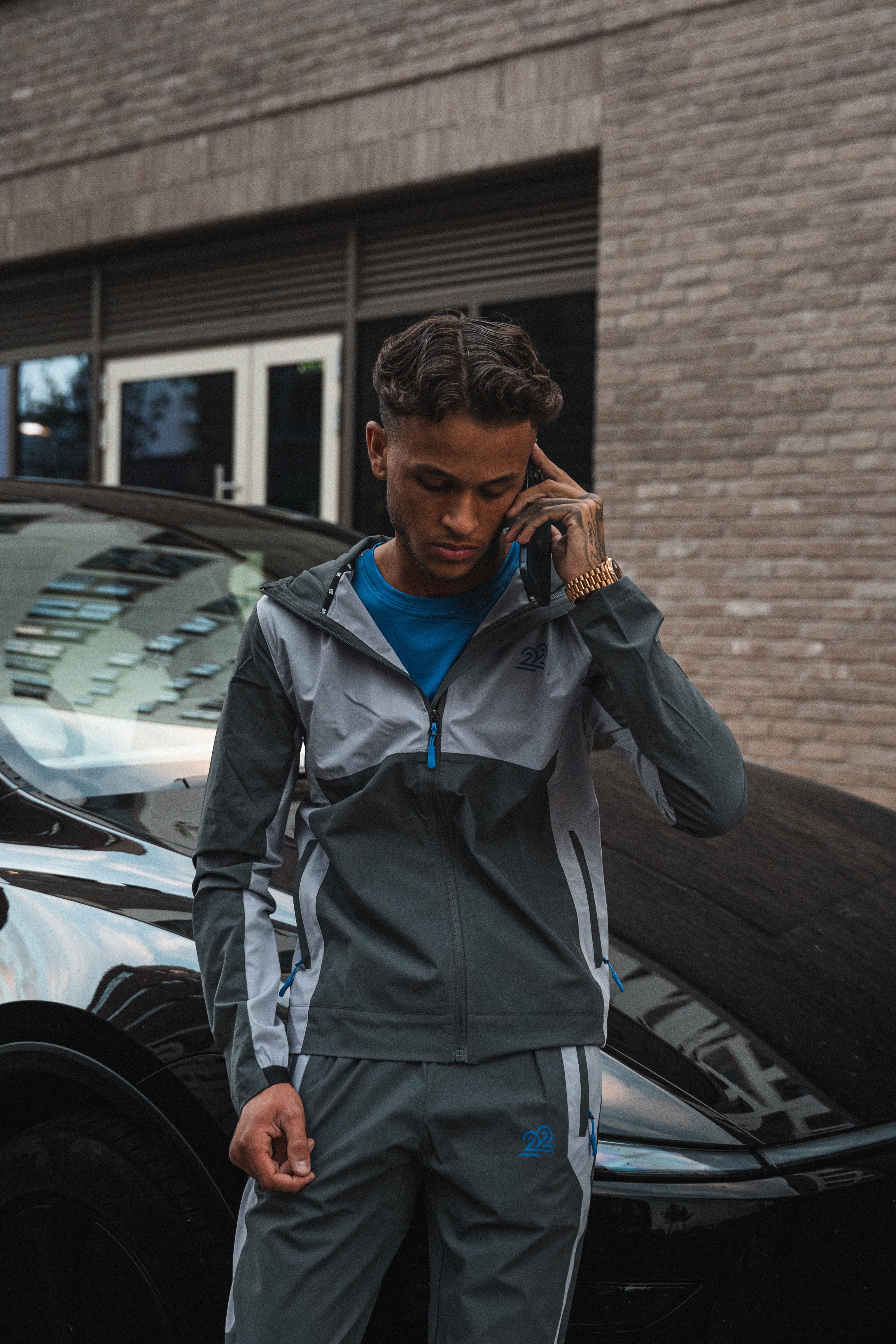 22Union Cuban tracksuit "Royal blue/Grey"