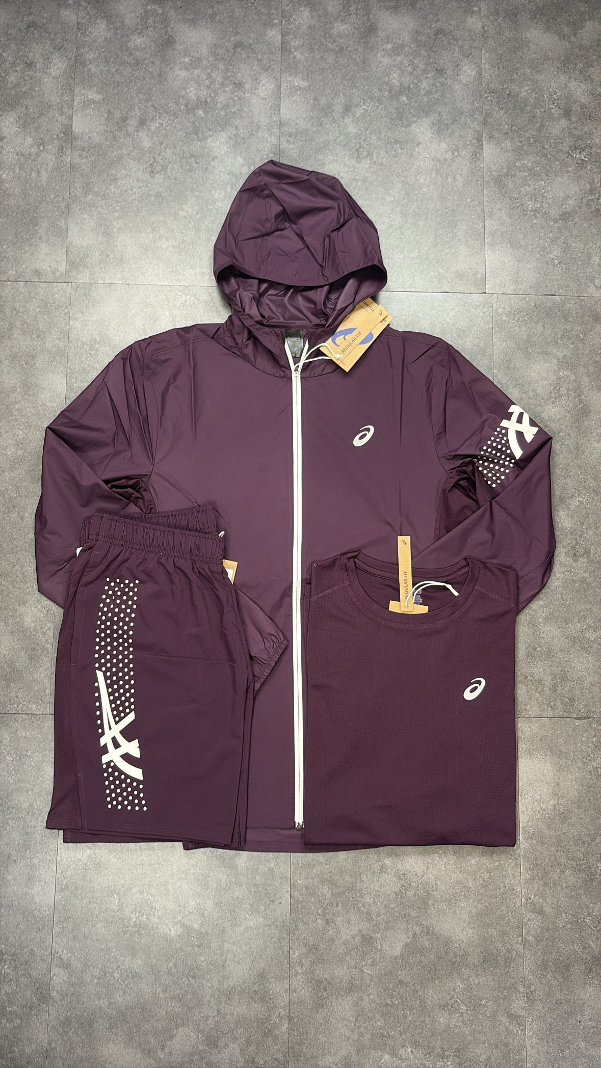 ASICS icon short set "dark aubergine"