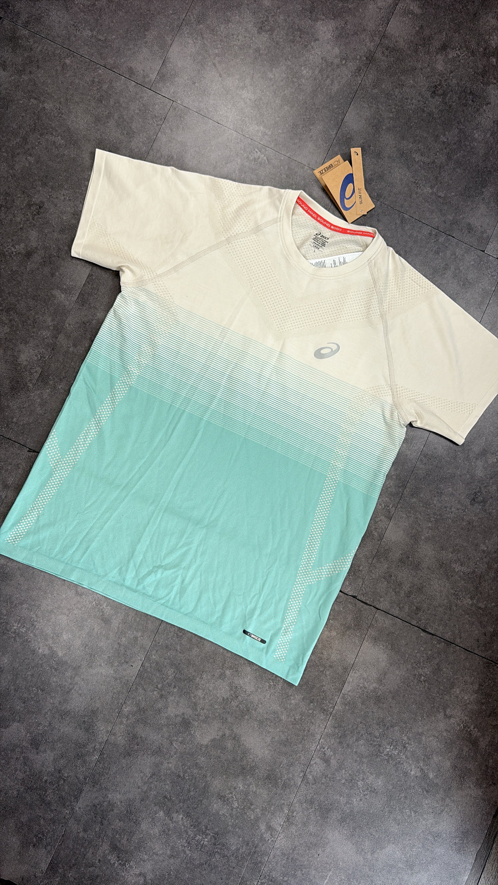 ASICS t shirt "Aqua/cream"