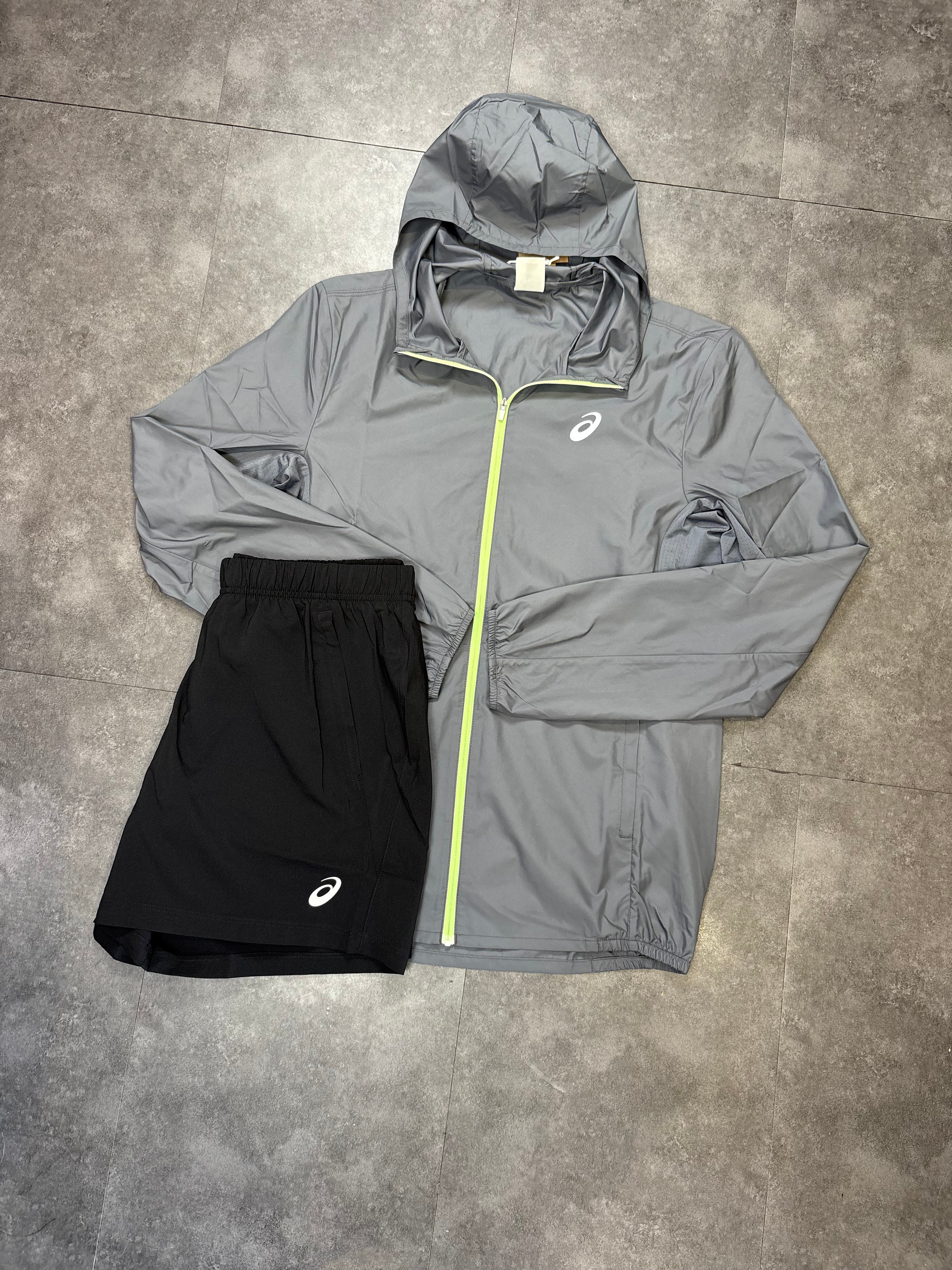 ASICS short set "neon/Grey"