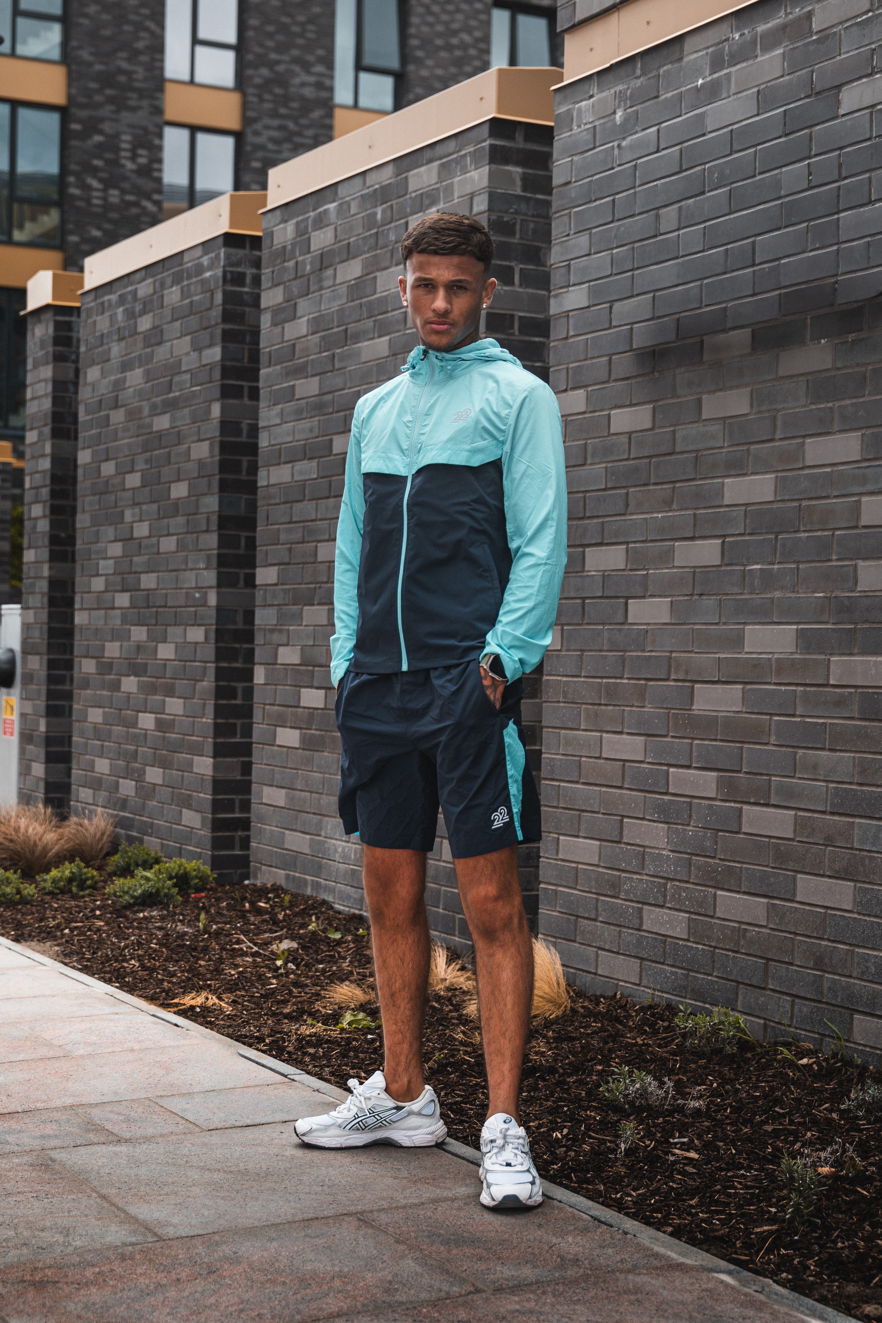 22Union rush short set artic blue/ Navy