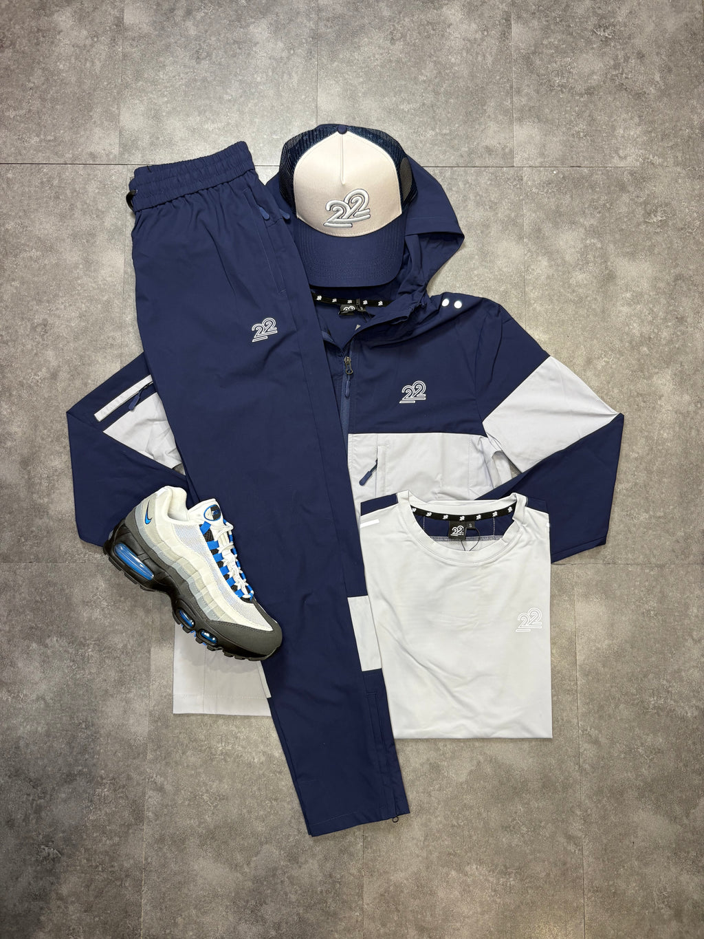 22Union stealth tracksuit "Navy/Light Grey"
