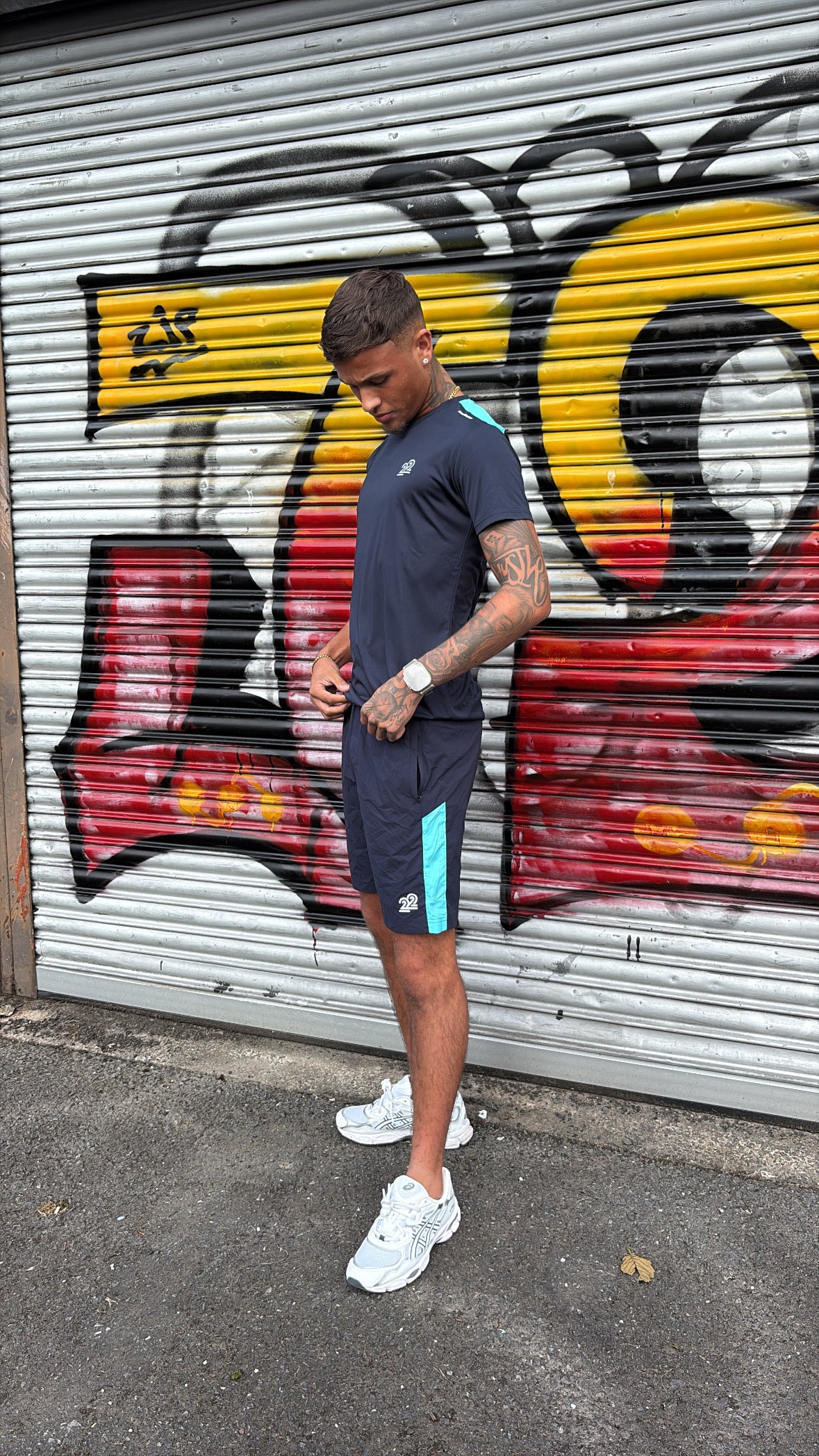 22Union rush short set artic blue/ Navy