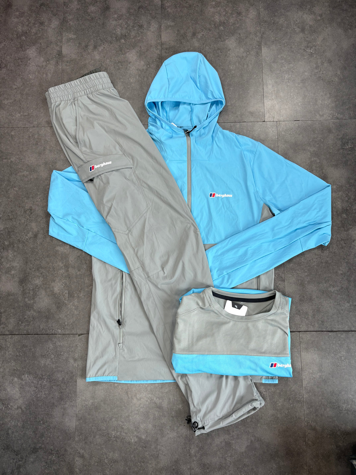 Berghaus theran tracksuit "light grey/ baby blue"