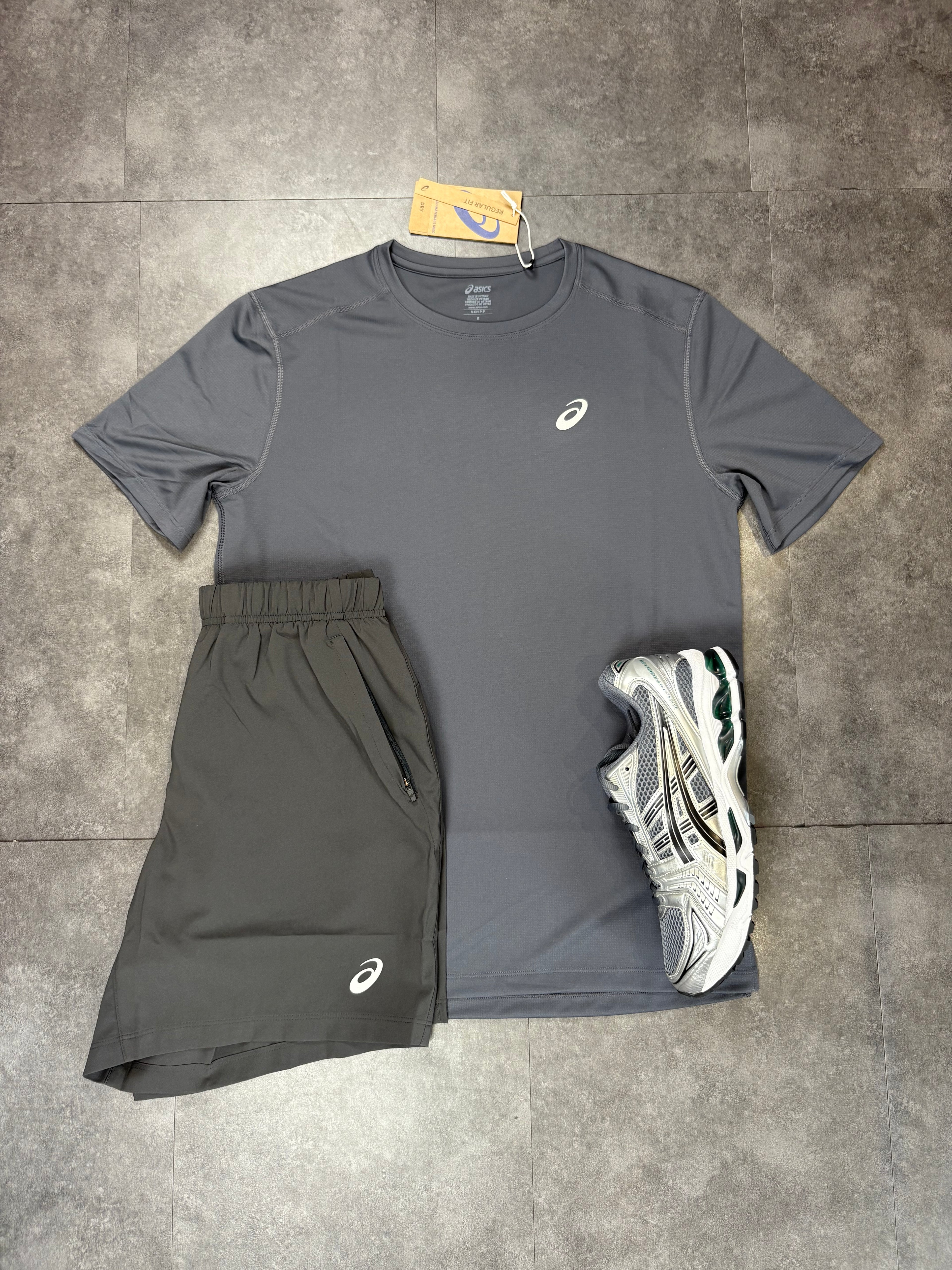 ASICS short set "grey"