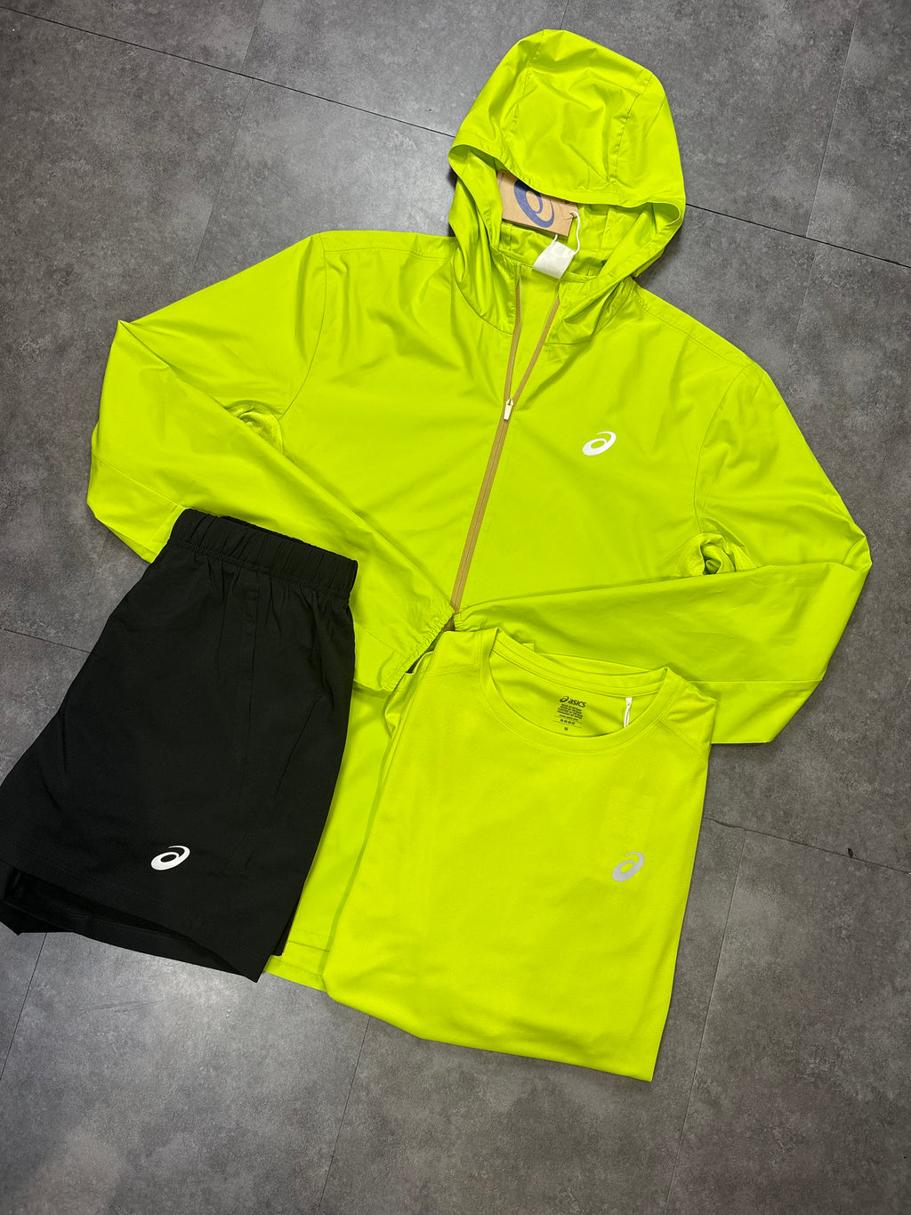 ASICS short set "Lime"