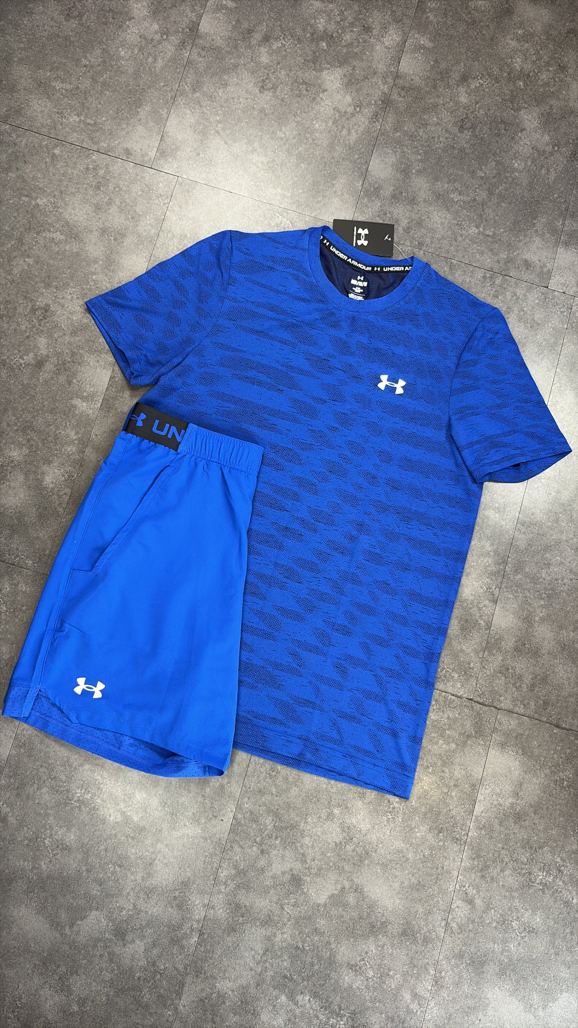 Under armour vanish short set "blue/black"