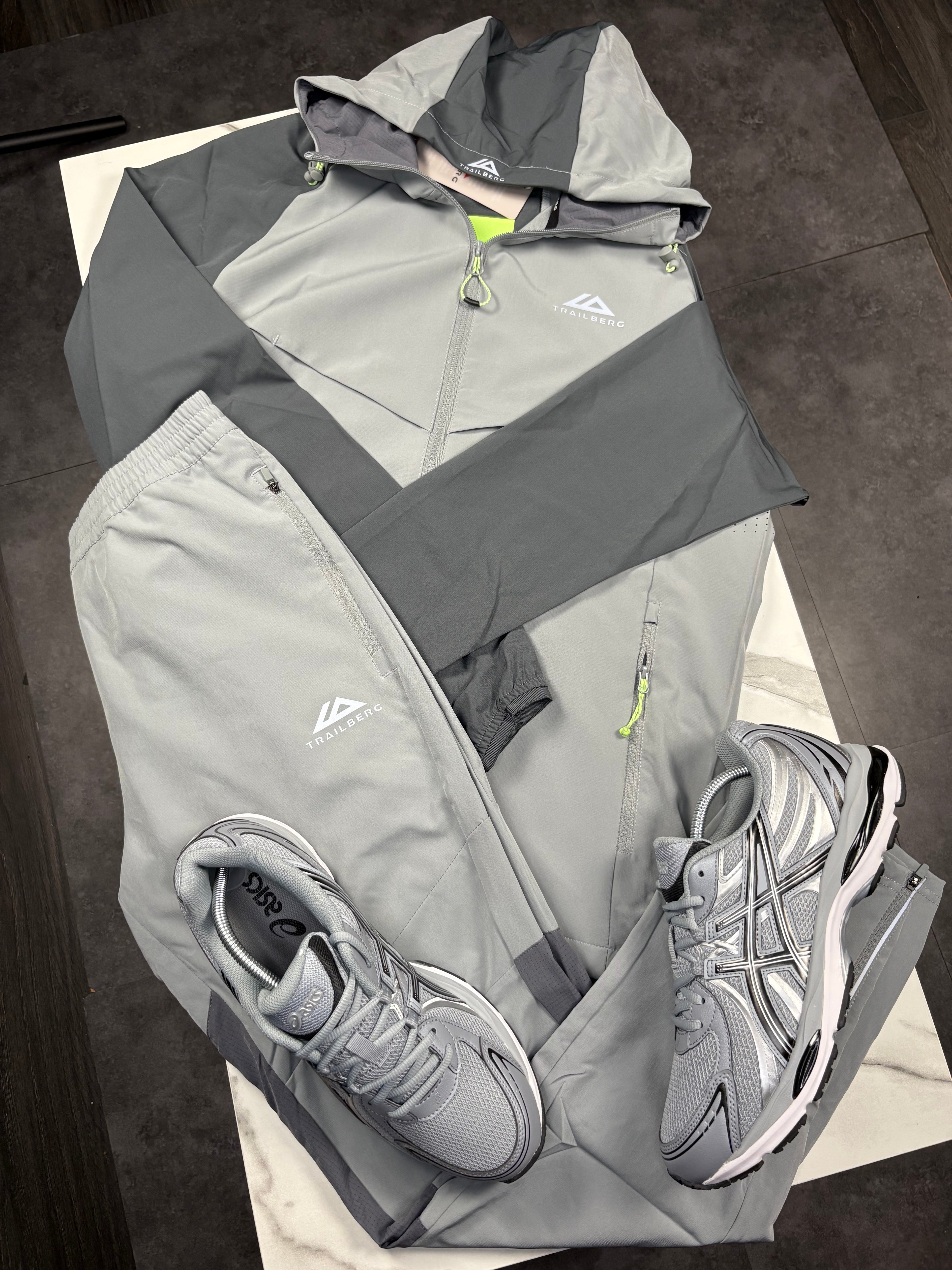 Mens grey Neon Trailberg tracksuit