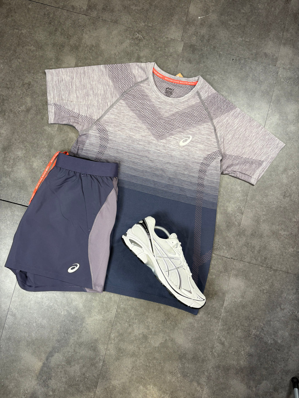 Mens seamless asics set- lavender