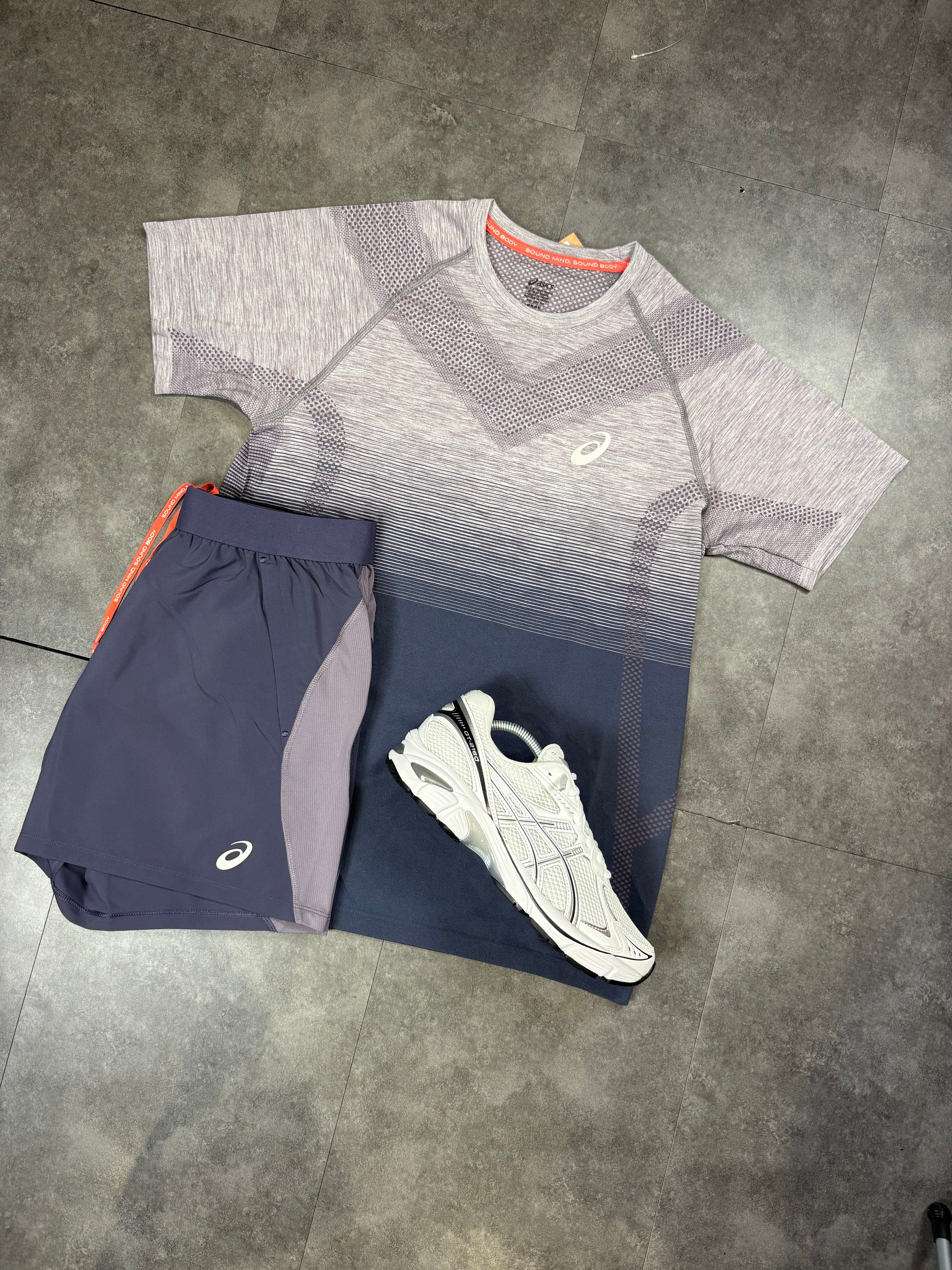 Mens seamless asics set- lavender