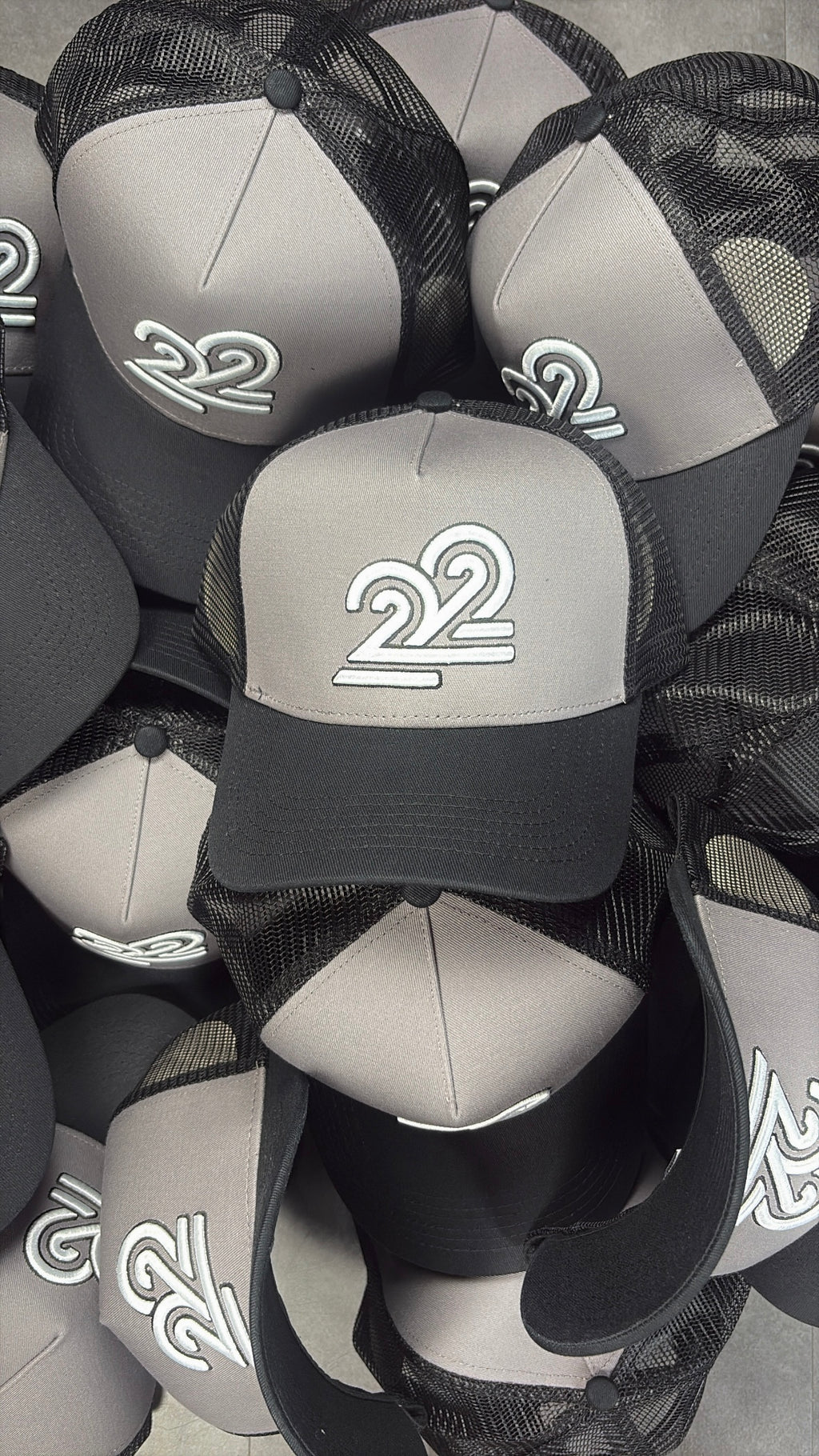 22Union cap "Moon Grey/Black" Restock