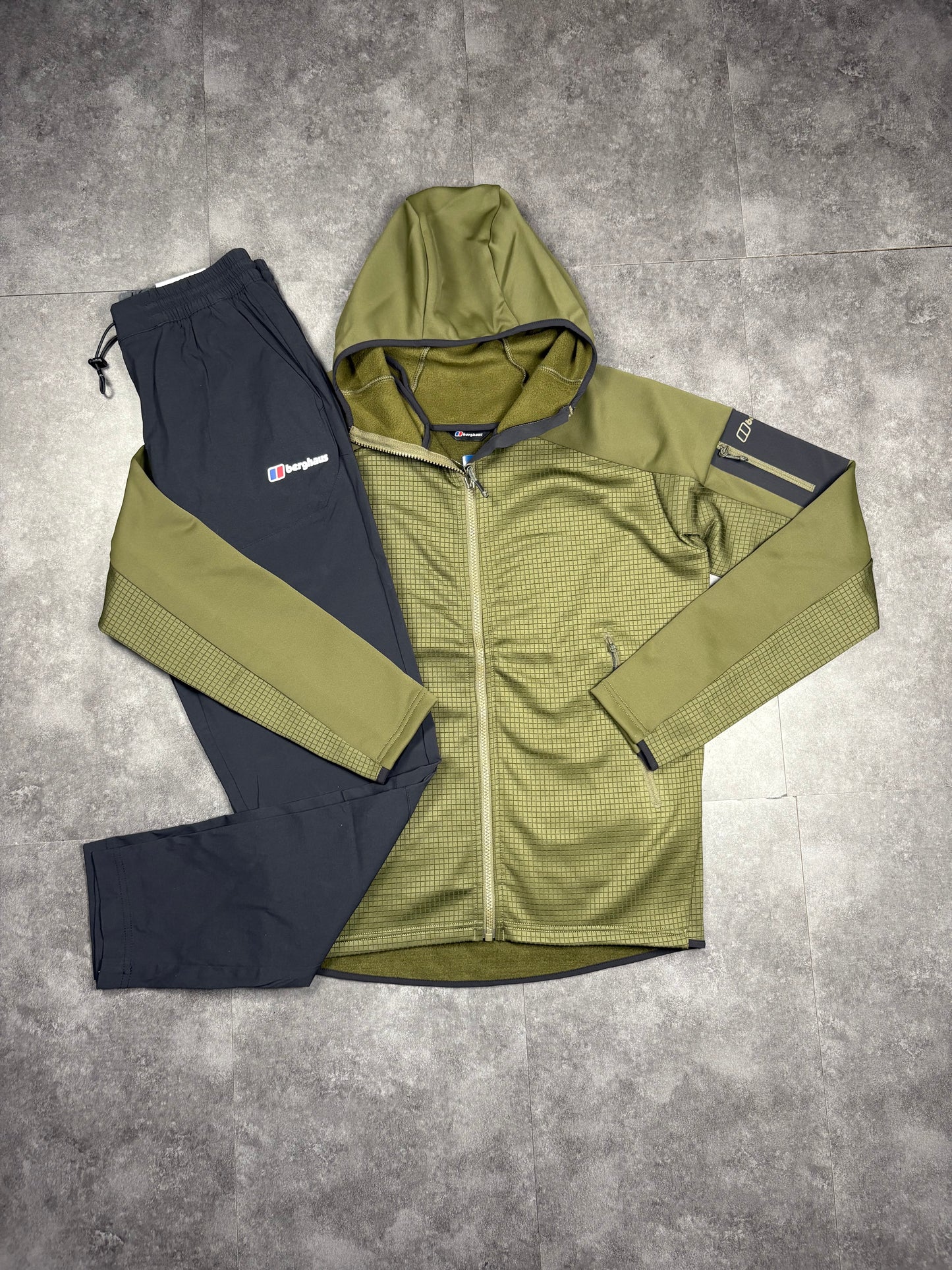 Mens khaki green Berghaus tracksuit