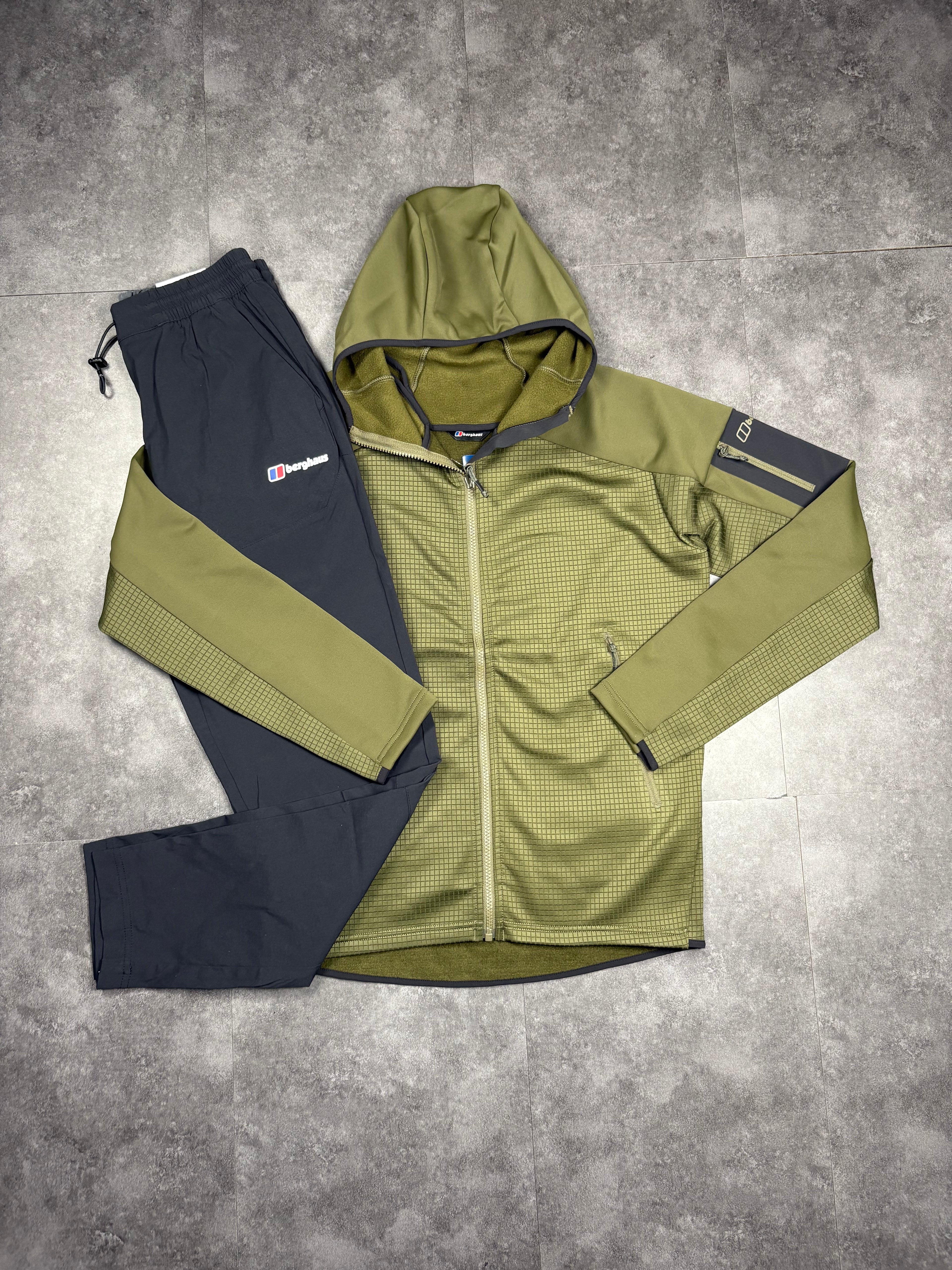 Mens khaki green Berghaus tracksuit